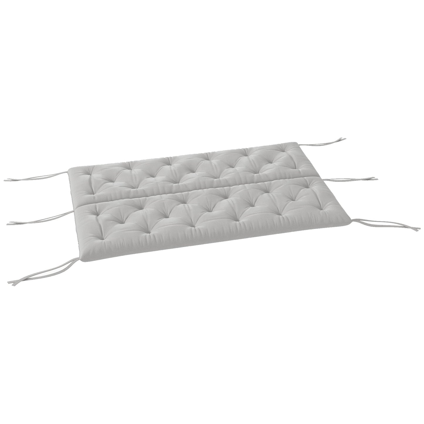 Porch Swing Cushion Garden Bench Cushion with Backrest, Non-Slip 3-Seater Thick Pad, Swing Chair Mat Replacement for Indoor and Outdoor, 59.1" x 38.6", Light Grey