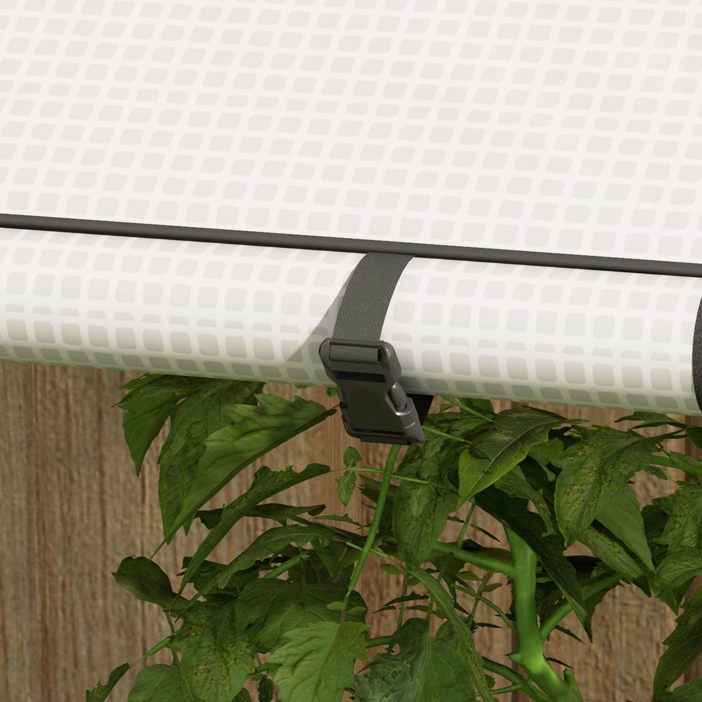 Mini Greenhouse with 4 Wire Shelves, Portable Tomato Greenhouse, 39.4" x 31.5" x 59.1" Garden Hot House with Roll Up Door and Vents, White