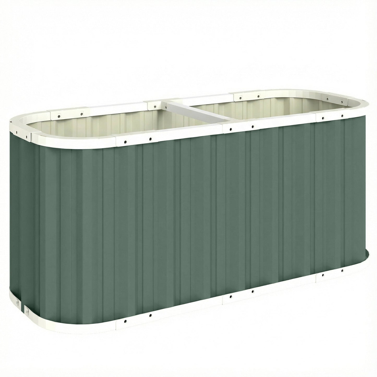 Galvanized Raised Garden Bed, 5' x 2' x 2' Deep Rot Planter Box with Gloves and Plant Labels, Metal Outdoor Garden Bed for Flowers, Herbs and Vegetables, Light Green