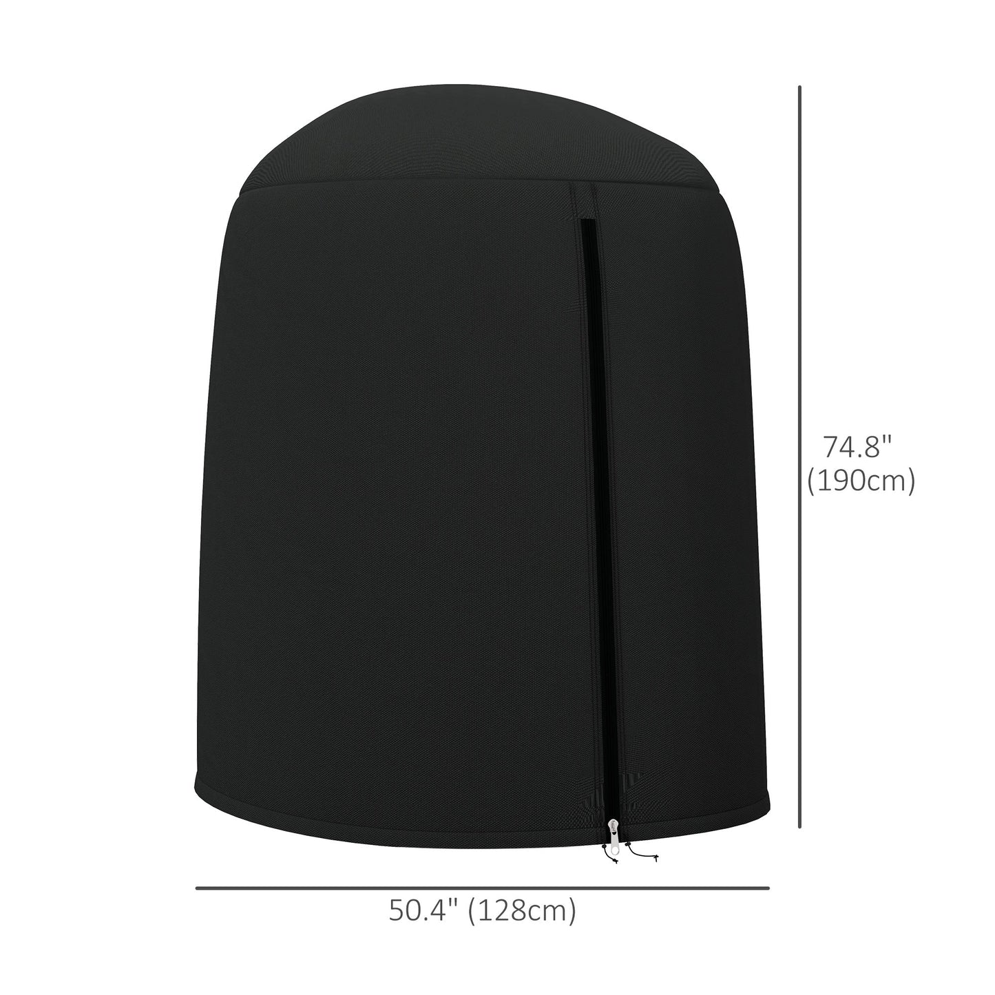 Hanging Egg Chair Cover, Outdoor Single Swing Chair Cover, Waterproof Anti-dust Furniture Protector with Zipper, 420D Oxford Fabric for Φ50.4" x 74.8" H Stand, Black