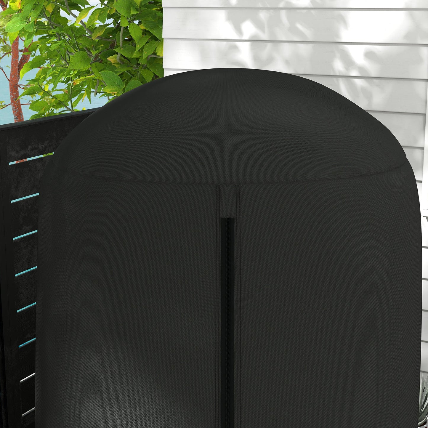 Hanging Egg Chair Cover, Outdoor Single Swing Chair Cover, Waterproof Anti-dust Furniture Protector with Zipper, 420D Oxford Fabric for Φ50.4" x 74.8" H Stand, Black