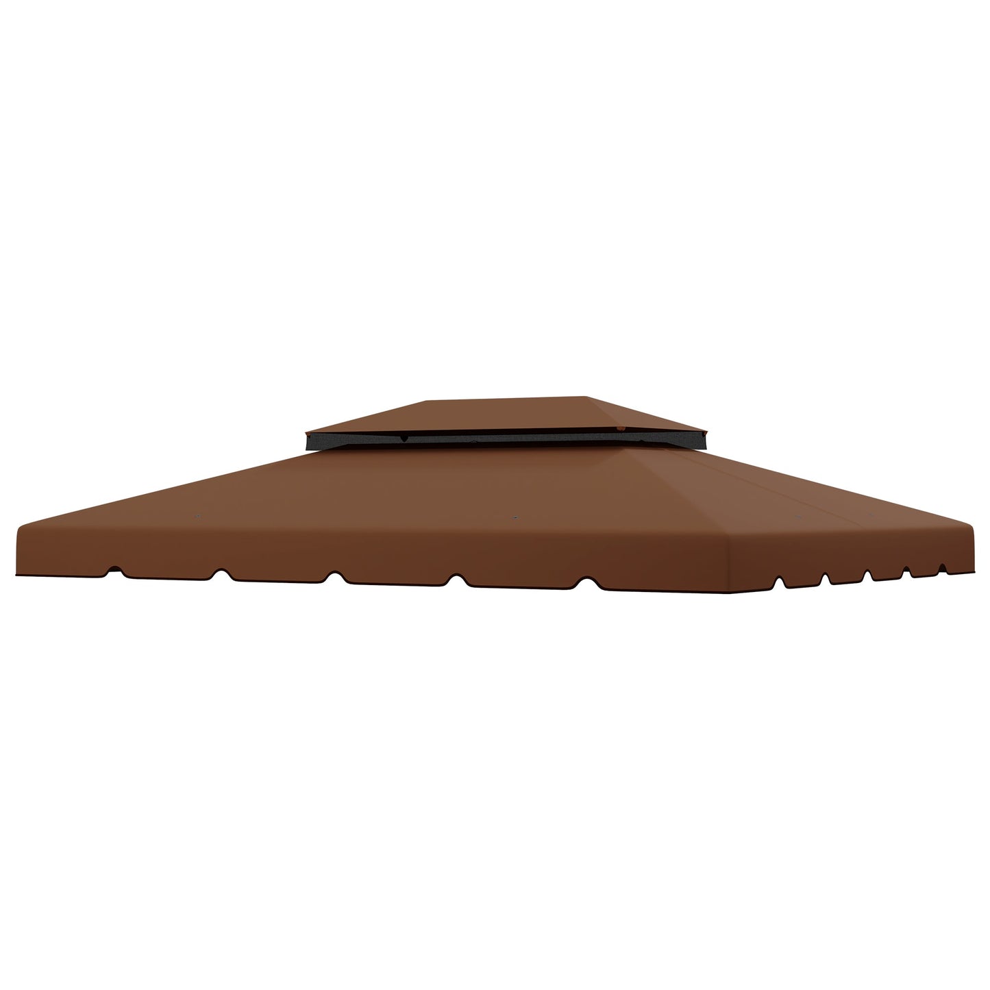 13.1' x 9.8' Gazebo Replacement Canopy, Gazebo Top Cover with Double Vented Roof for Garden Patio Outdoor TOP ONLY, Coffee