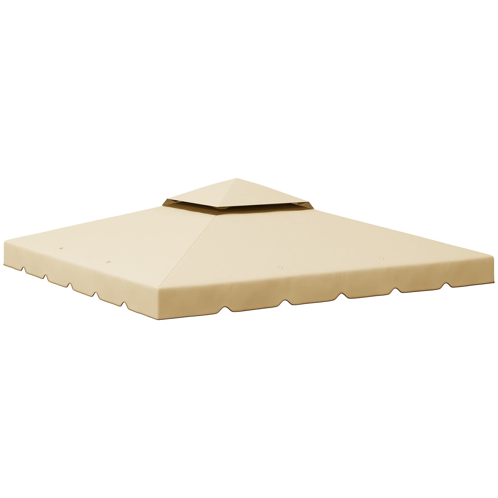 9.8' x 9.8' Gazebo Replacement Canopy, Gazebo Top Cover with Double Vented Roof for Garden Patio Outdoor TOP ONLY, Beige