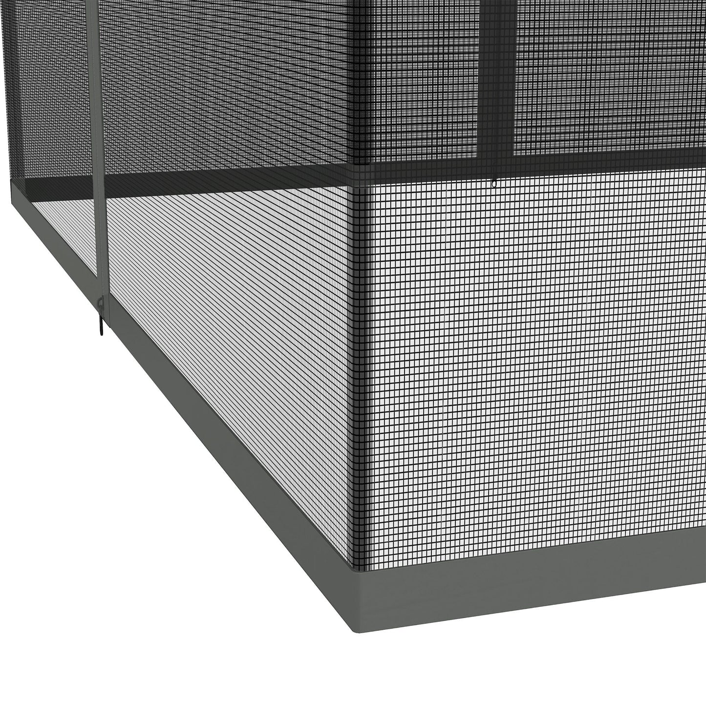 Replacement Mosquito Netting for Gazebo 12' x 12' Black Screen Walls for Canopy with Zippers for Parties and Outdoor Activities, Dark Grey
