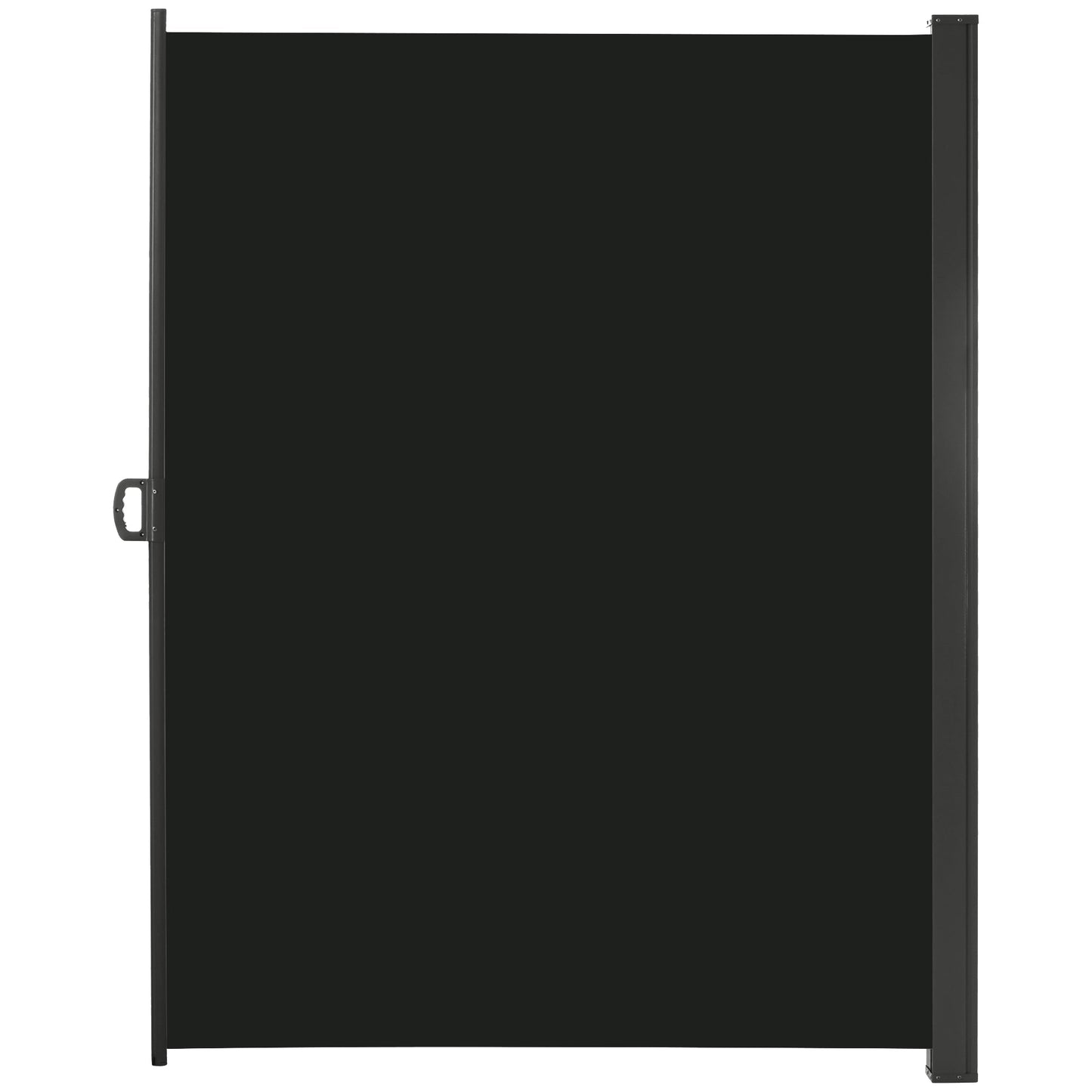 118" x 79" Retractable Side Awning Patio Outdoor Folding Privacy Screen with Resistance to UV Rays & Wind, Black