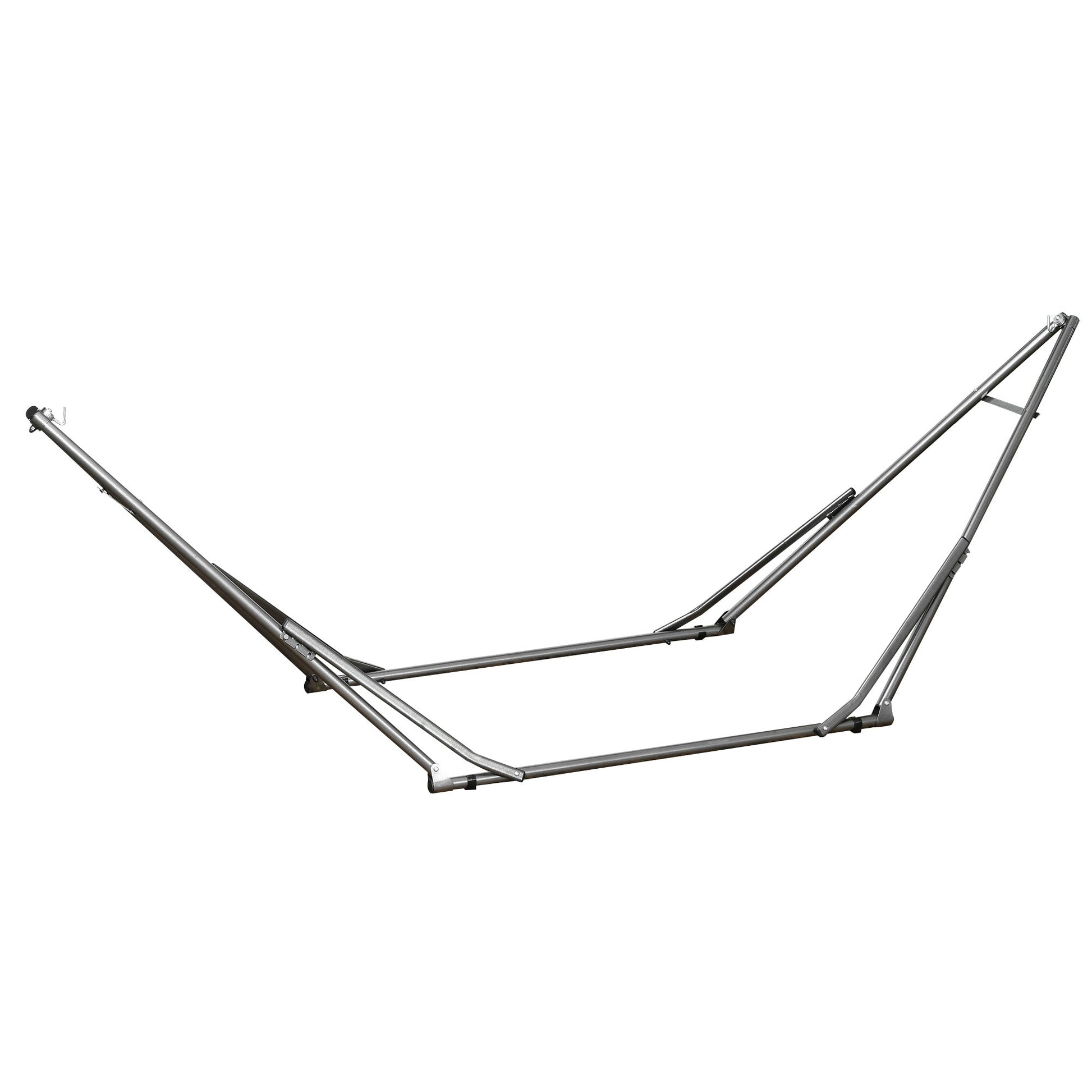 Foldable Hammock Stand Only, 2-in-1 Adjustable Portable Hammock Stand Clothes Drying Rack with Carrying Bag and Steel Frame for Indoor, Outdoor, Camping, Black