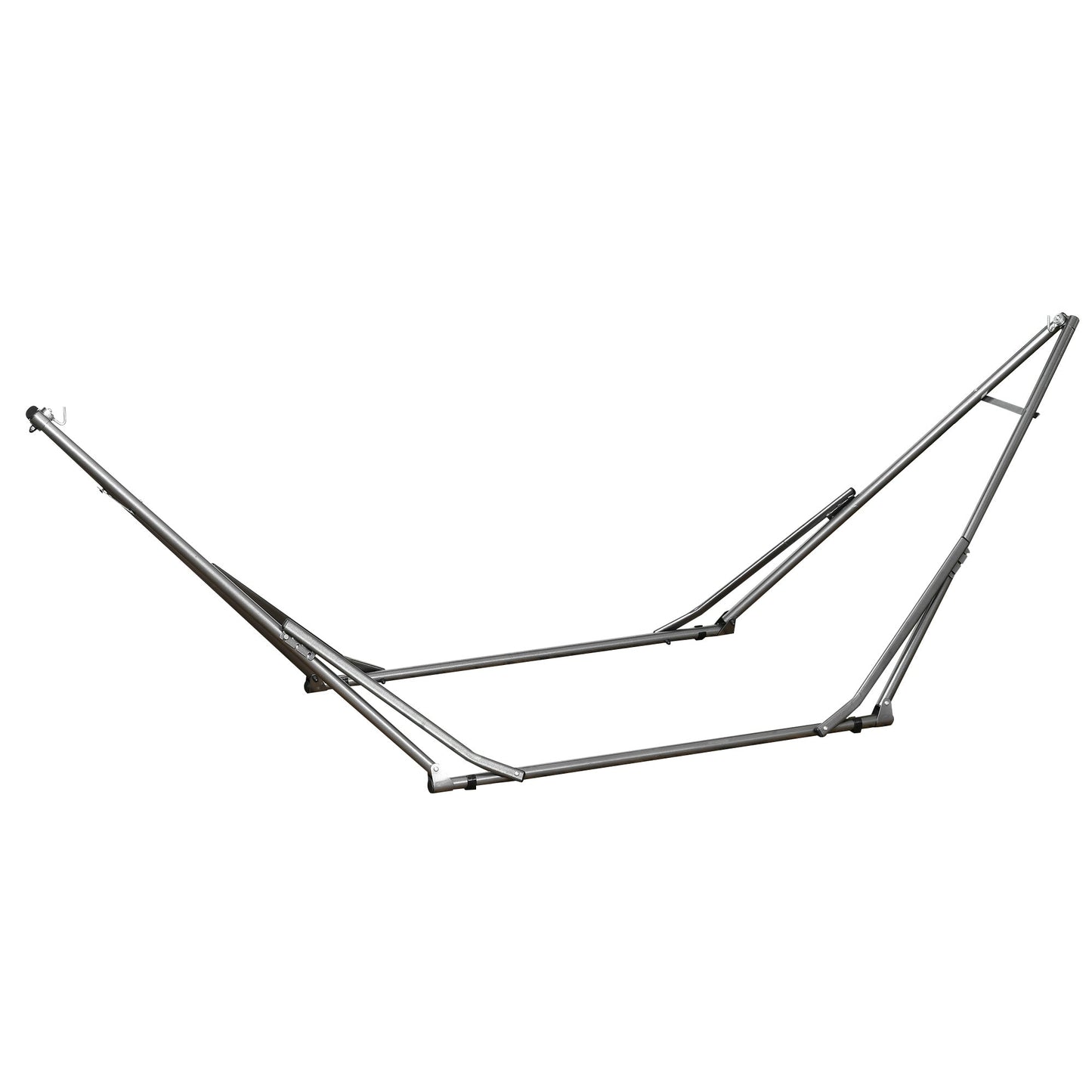 Foldable Hammock Stand Only, 2-in-1 Adjustable Portable Hammock Stand Clothes Drying Rack with Carrying Bag and Steel Frame for Indoor, Outdoor, Camping, Black