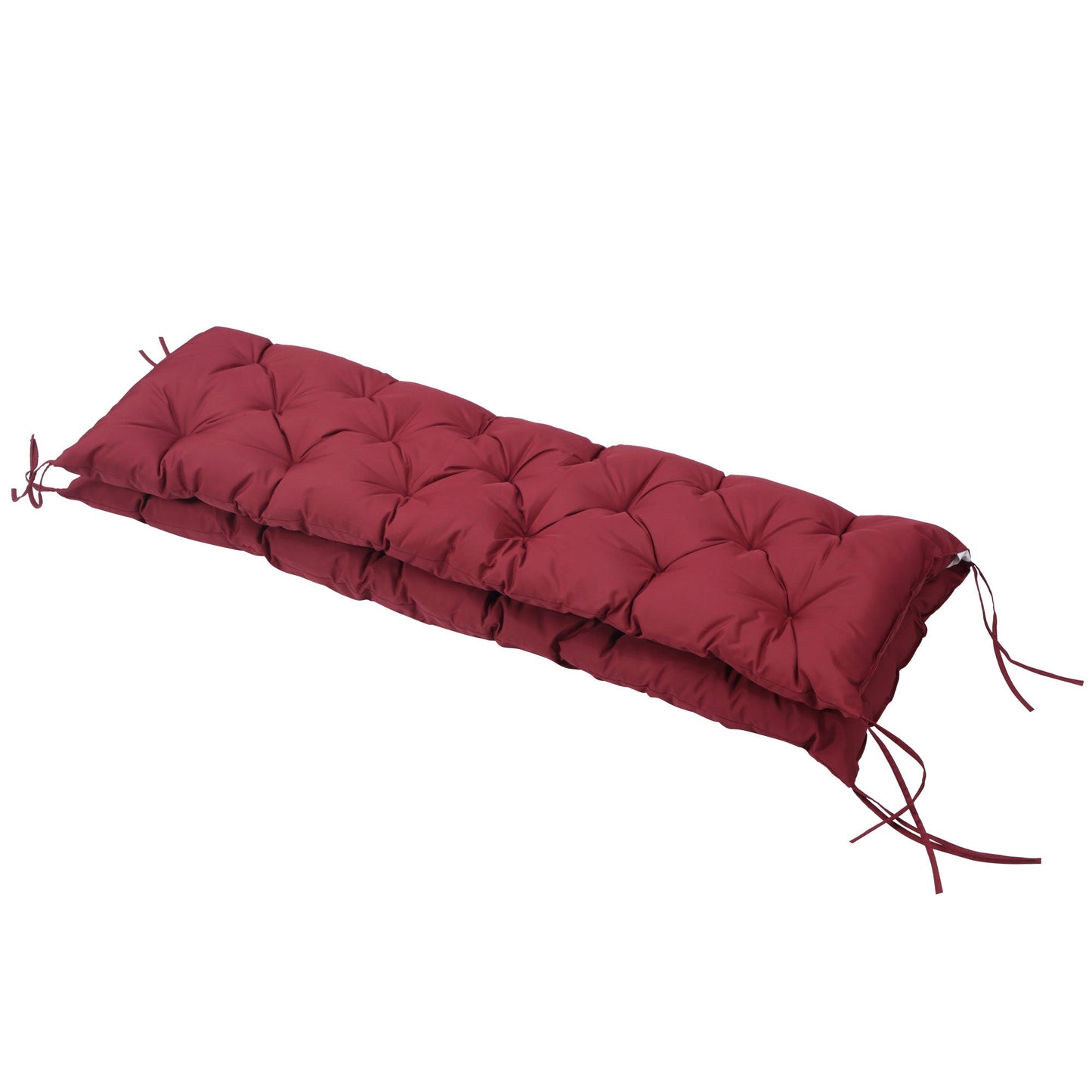 Porch Swing Cushion Garden Bench Cushion with Backrest, Non-Slip 3-Seater Thick Pad, Swing Chair Mat Replacement for Indoor and Outdoor, 59.1" x 38.6", Wine Red