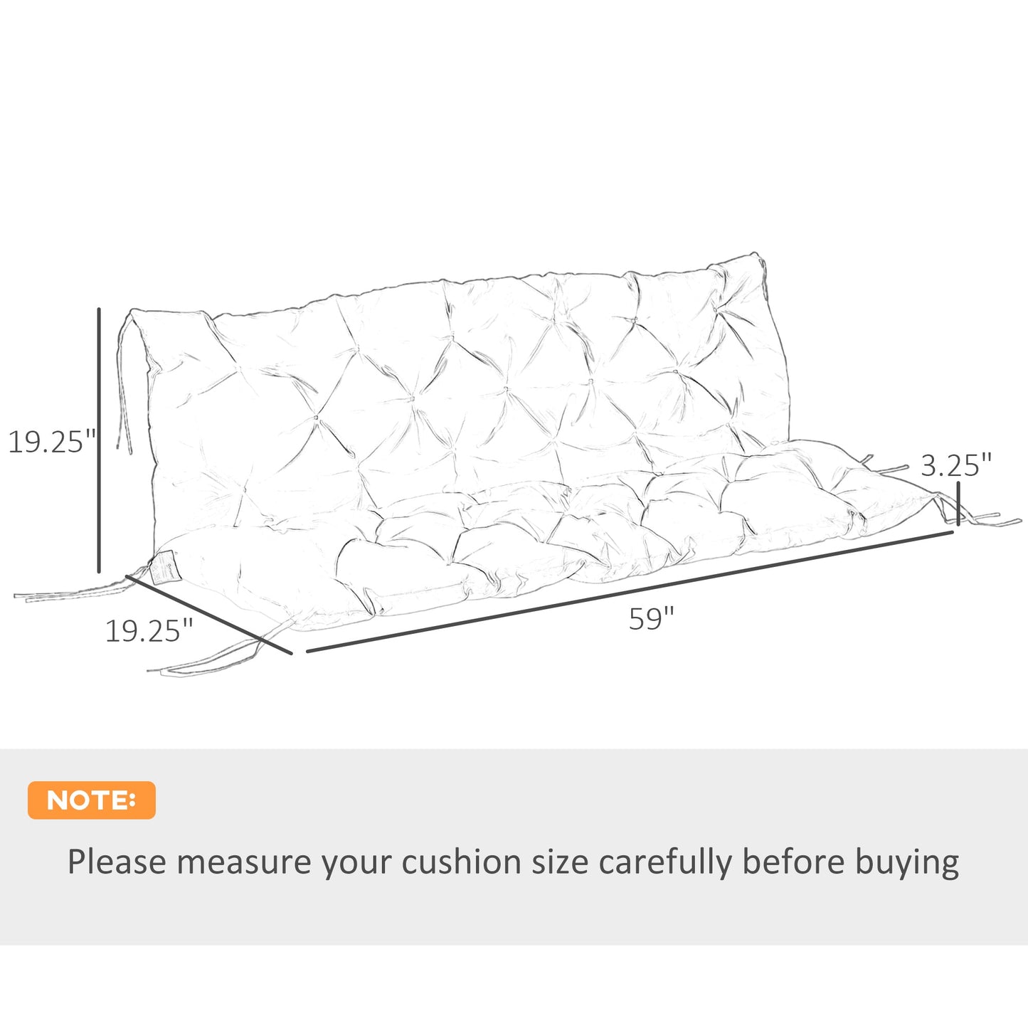 Porch Swing Cushion Garden Bench Cushion with Backrest, Non-Slip 3-Seater Thick Pad, Swing Chair Mat Replacement for Indoor and Outdoor, 59.1" x 38.6", Wine Red
