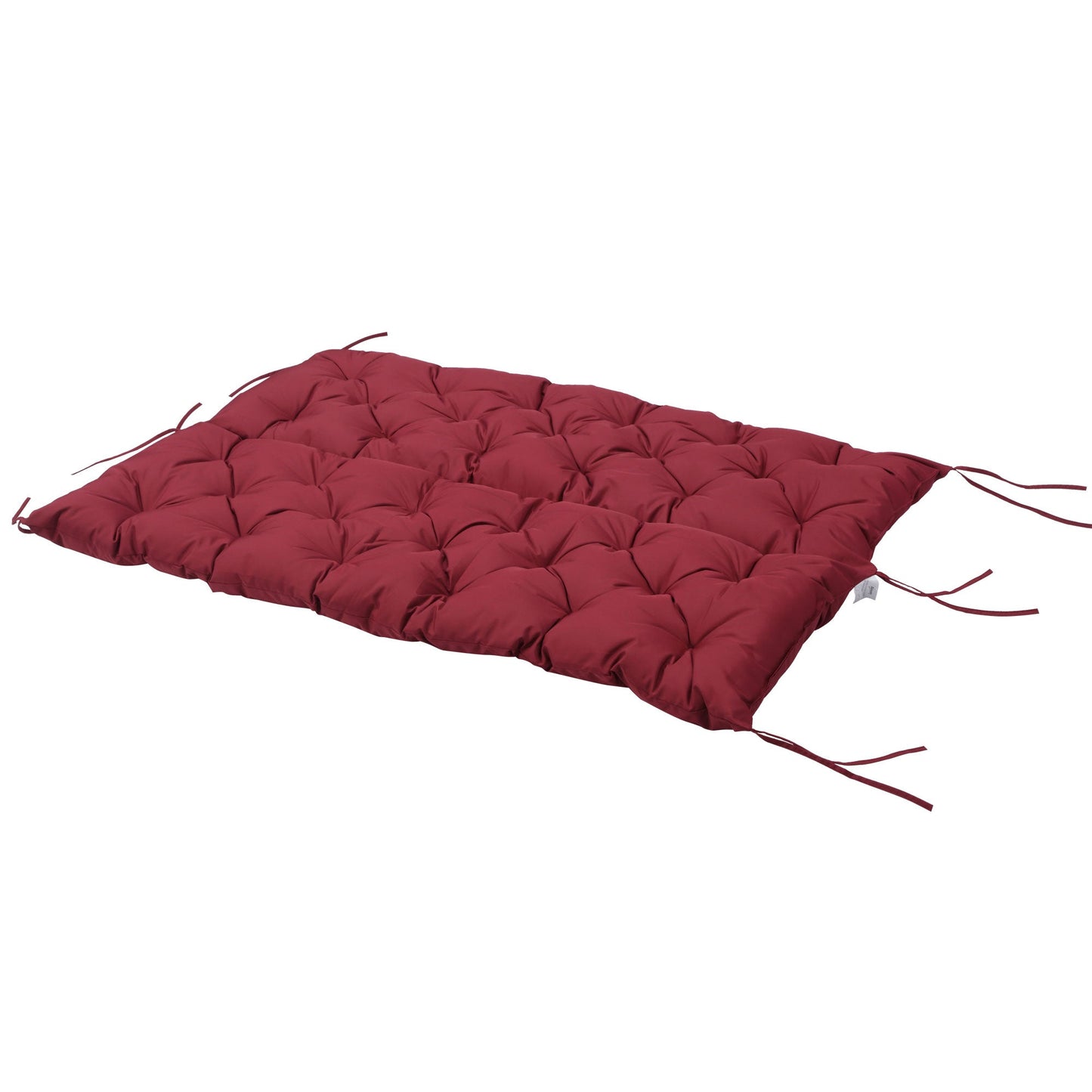 Porch Swing Cushion Garden Bench Cushion with Backrest, Non-Slip 3-Seater Thick Pad, Swing Chair Mat Replacement for Indoor and Outdoor, 59.1" x 38.6", Wine Red