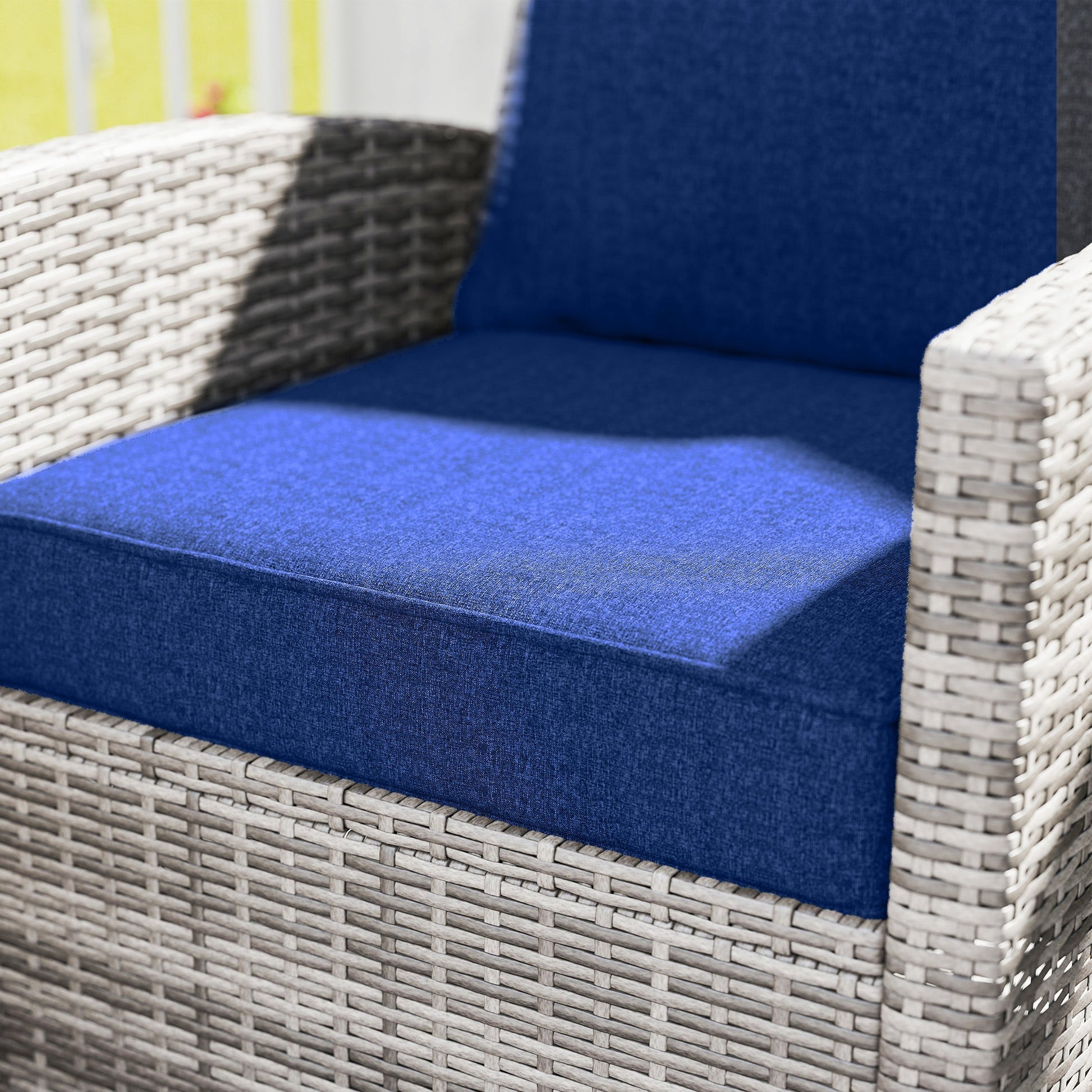 Outdoor Chair Cushions Set of 4, 24" x 24" Fade Resistant Patio Chair Cushions for Outdoor Furniture, Outdoor Seat Cushions, Navy Blue