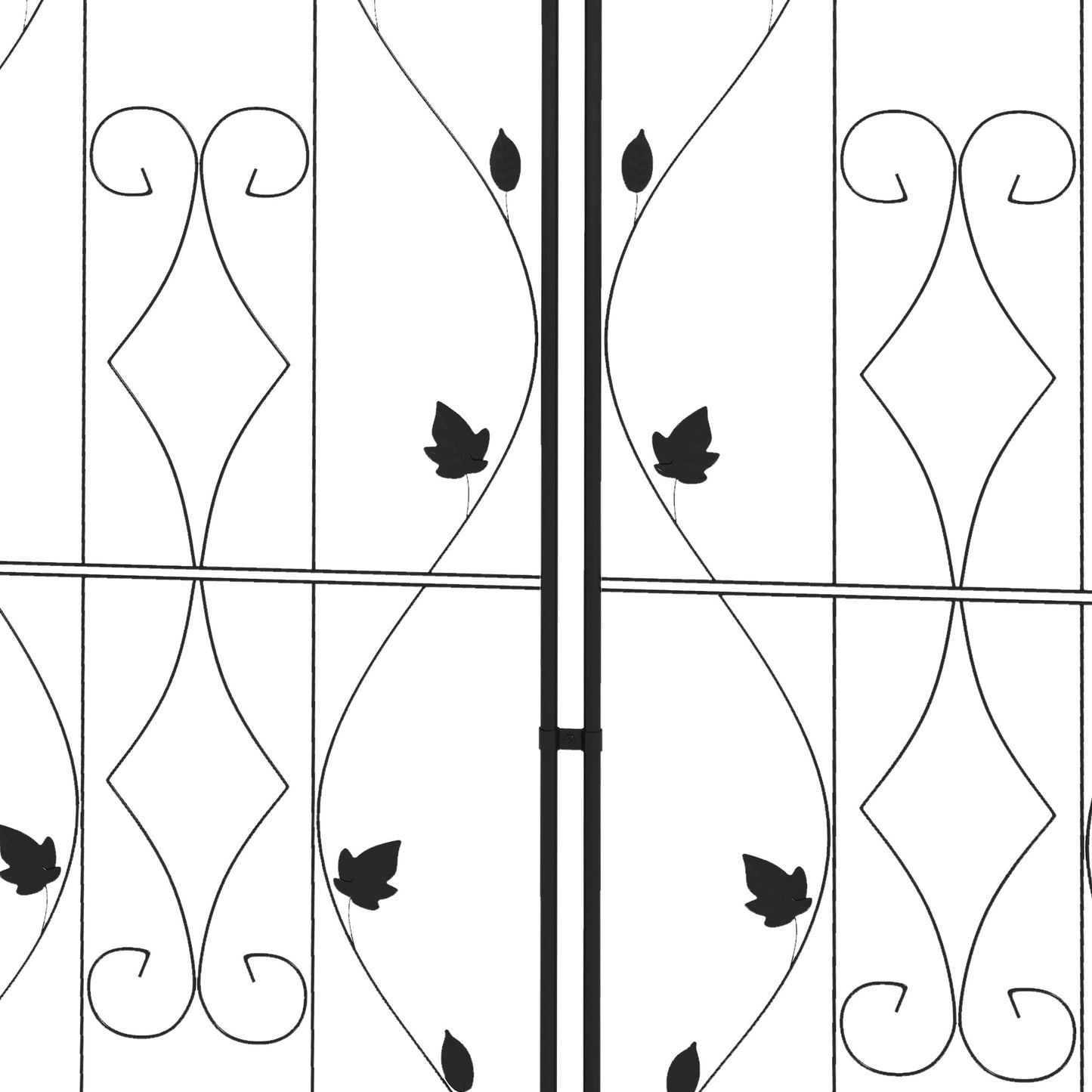 2 Pcs Garden Trellis for Climbing Plants, 71 x 20 in Outdoor Metal Trellis Plant Support Leaves and Curved Lines Trellises for Patio, Lawn, Backyard