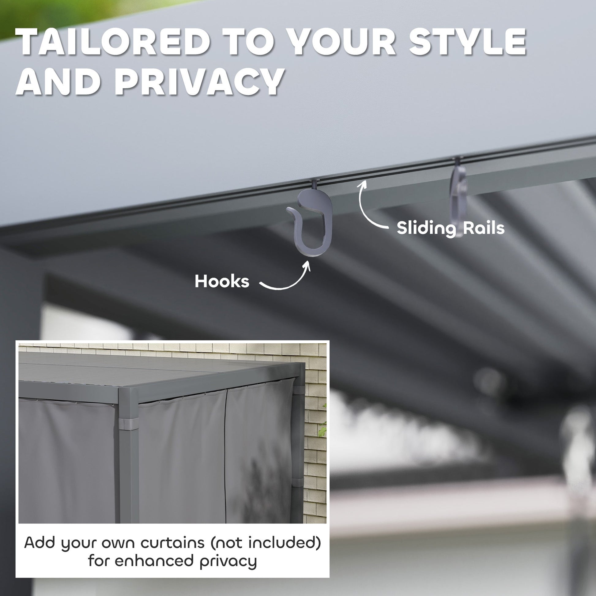 10' x 10' Louvered Pergola with Adjustable Metal Roof and Aluminum Frame, Outdoor Pergola Hardtop Gazebo with Drainage System, Water and UV Proof for Deck Backyard Patio