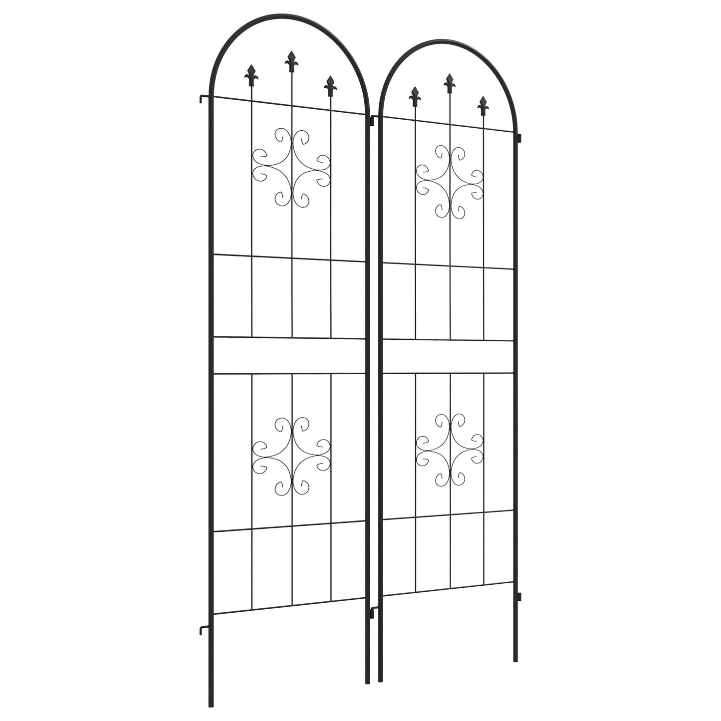 2 Pack Garden Trellis, 20" x 71" Plant Support Metal Trellis for Climbing Plants Flowers, Arrow Design
