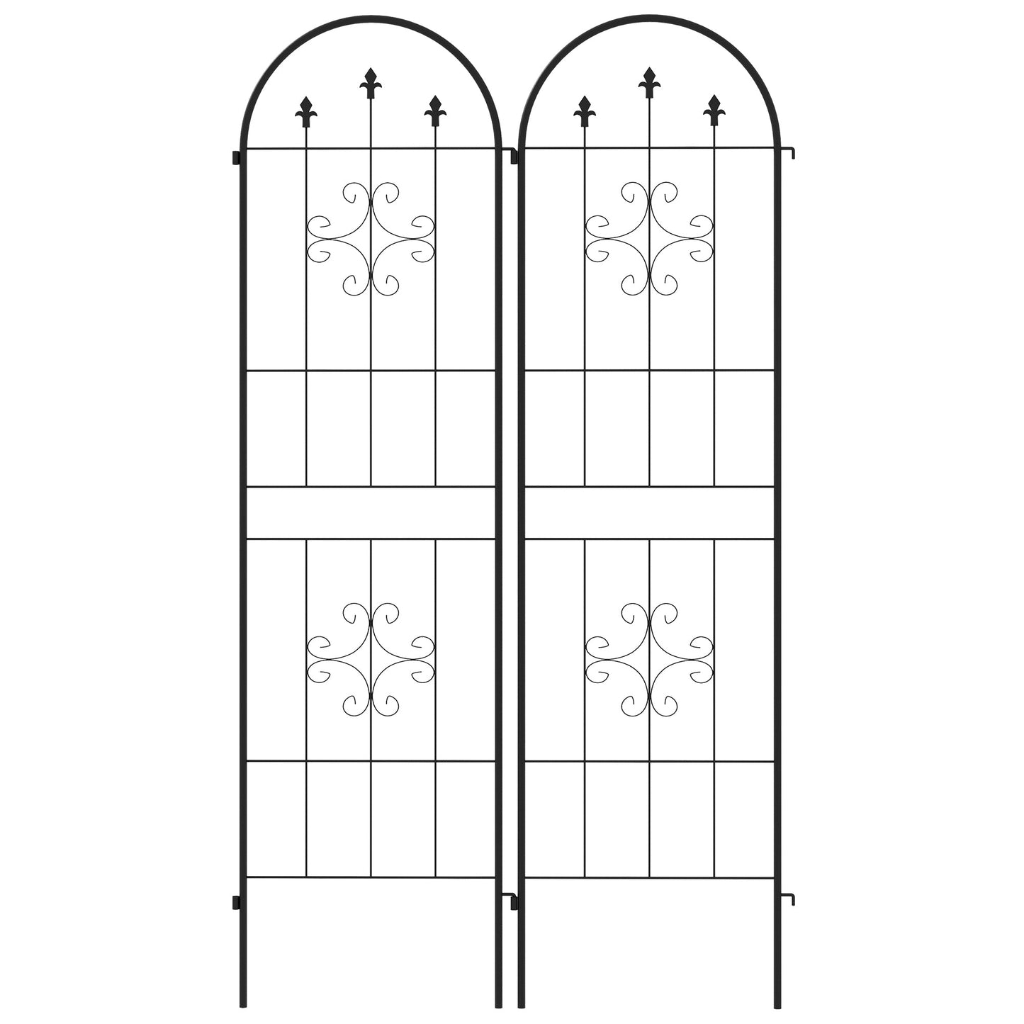 2 Pack Garden Trellis, 20" x 71" Plant Support Metal Trellis for Climbing Plants Flowers, Arrow Design