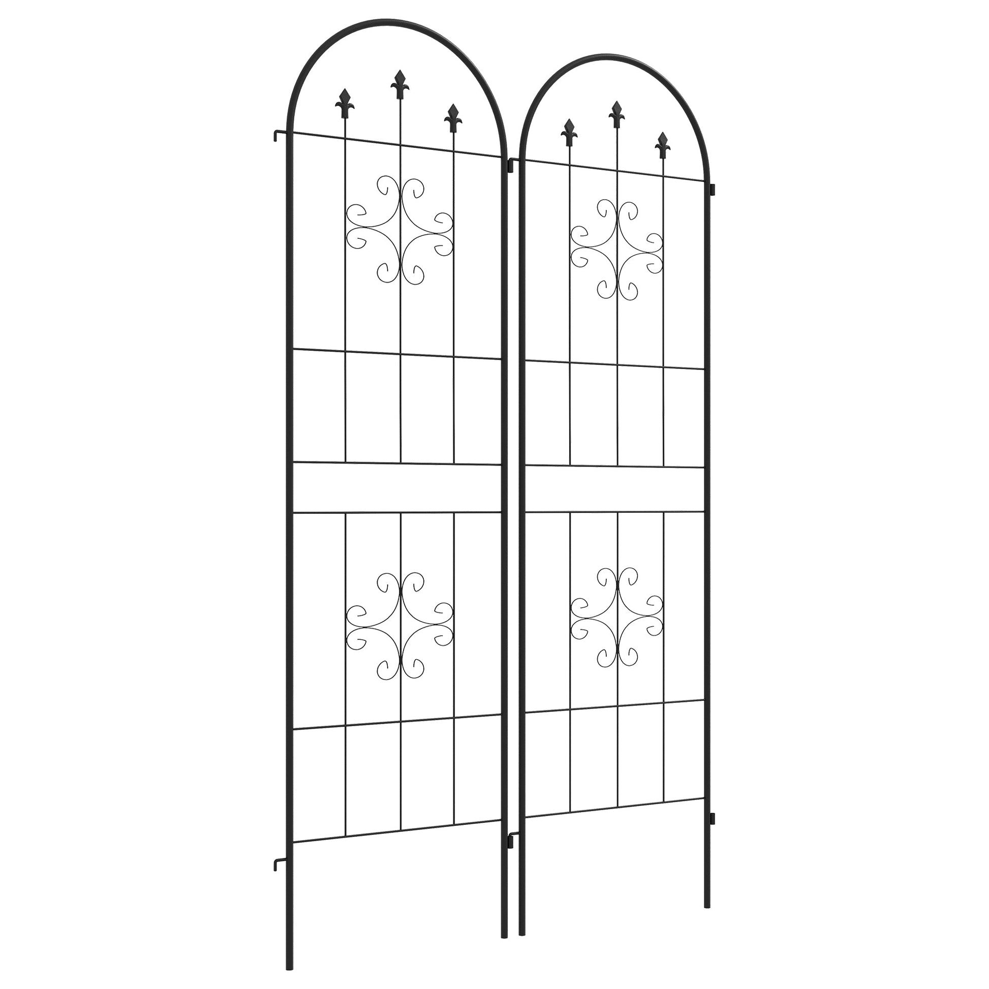 2 Pack Garden Trellis, 20" x 71" Plant Support Metal Trellis for Climbing Plants Flowers, Arrow Design