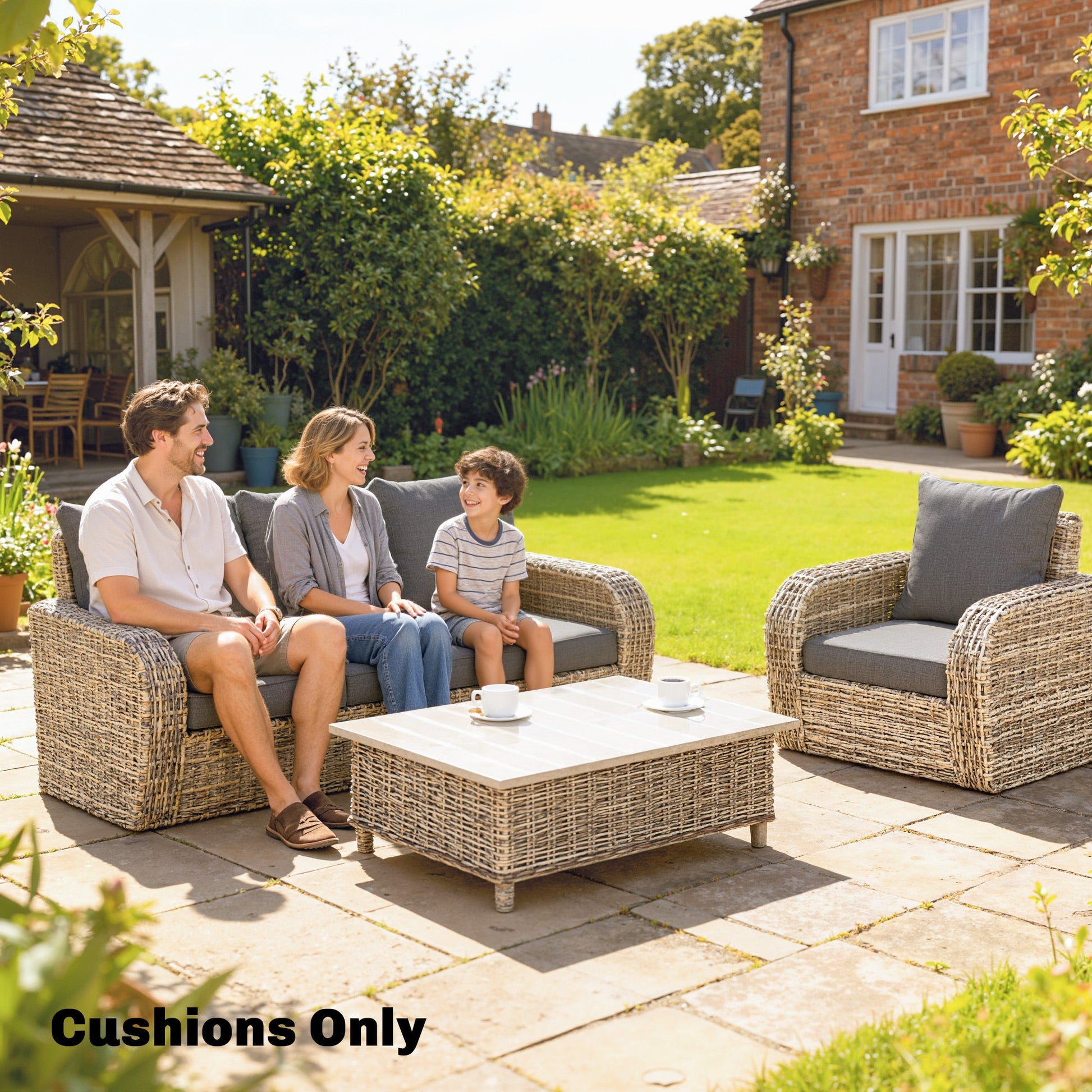 Outdoor Chair Cushions Set of 4, 24" x 24" Fade Resistant Patio Chair Cushions for Outdoor Furniture, Outdoor Seat Cushions, Grey
