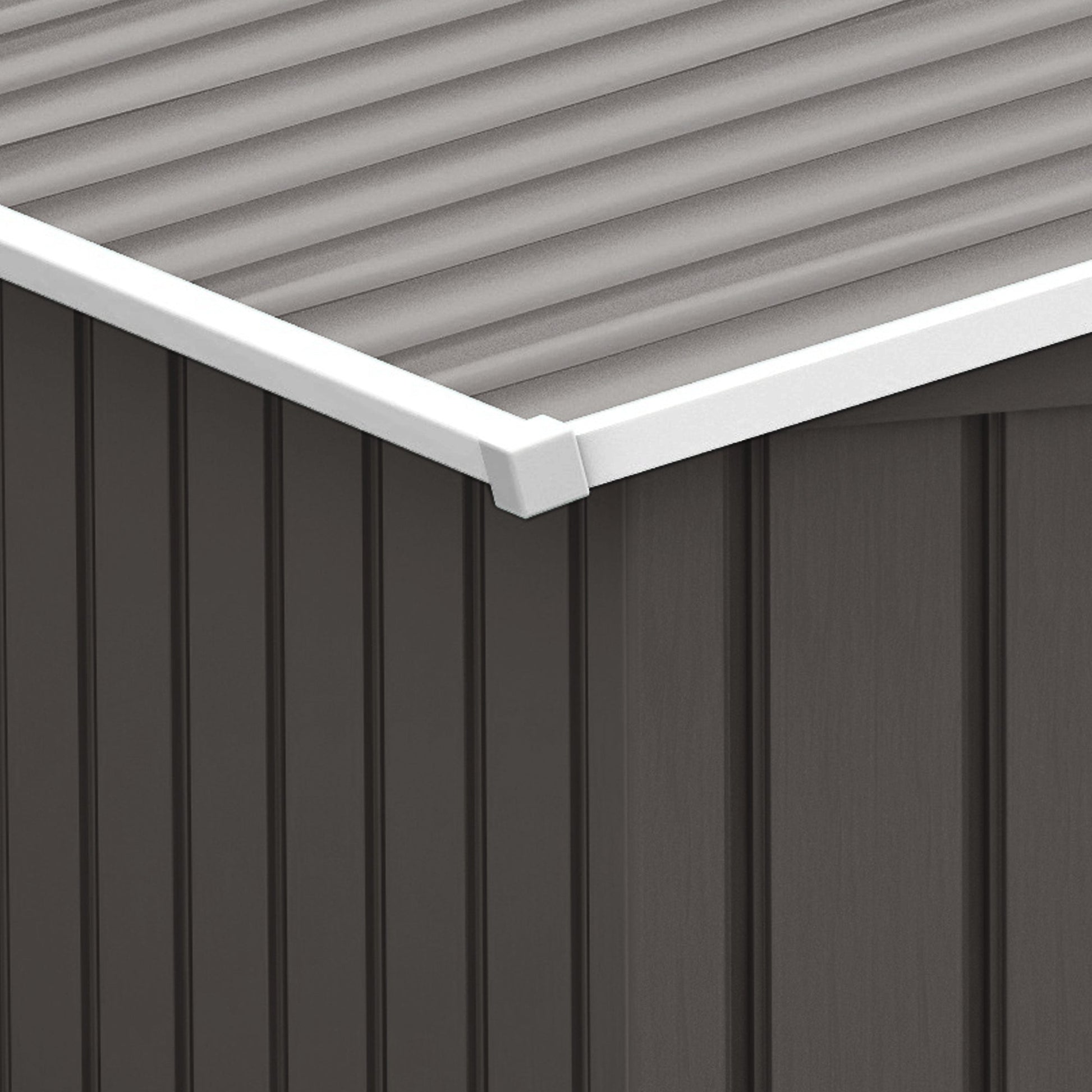 9' x 6' Garden Storage Shed with Foundation Kit, Metal Tool Storage House with Double Doors for Outdoor Patio Yard, Grey