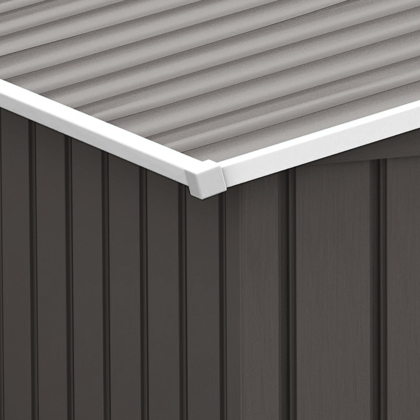 9' x 6' Garden Storage Shed with Foundation Kit, Metal Tool Storage House with Double Doors for Outdoor Patio Yard, Grey