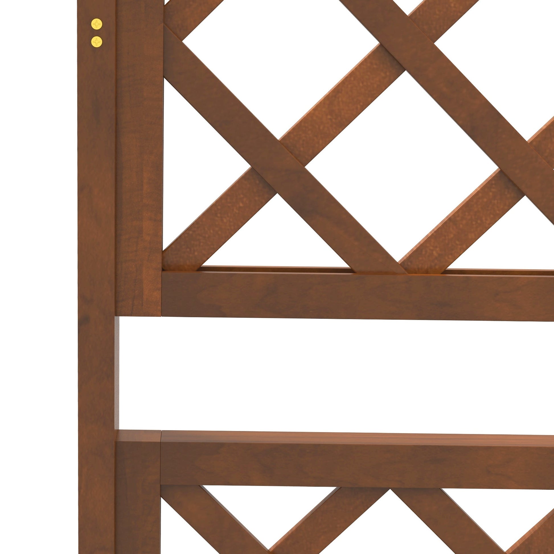 Raised Garden Bed, Wood Planter with Trellis for Vine Climbing, Privacy Screen Planter Box with Roof to Grow Flowers Vegetables Herbs for Backyard Patio Deck, Orange