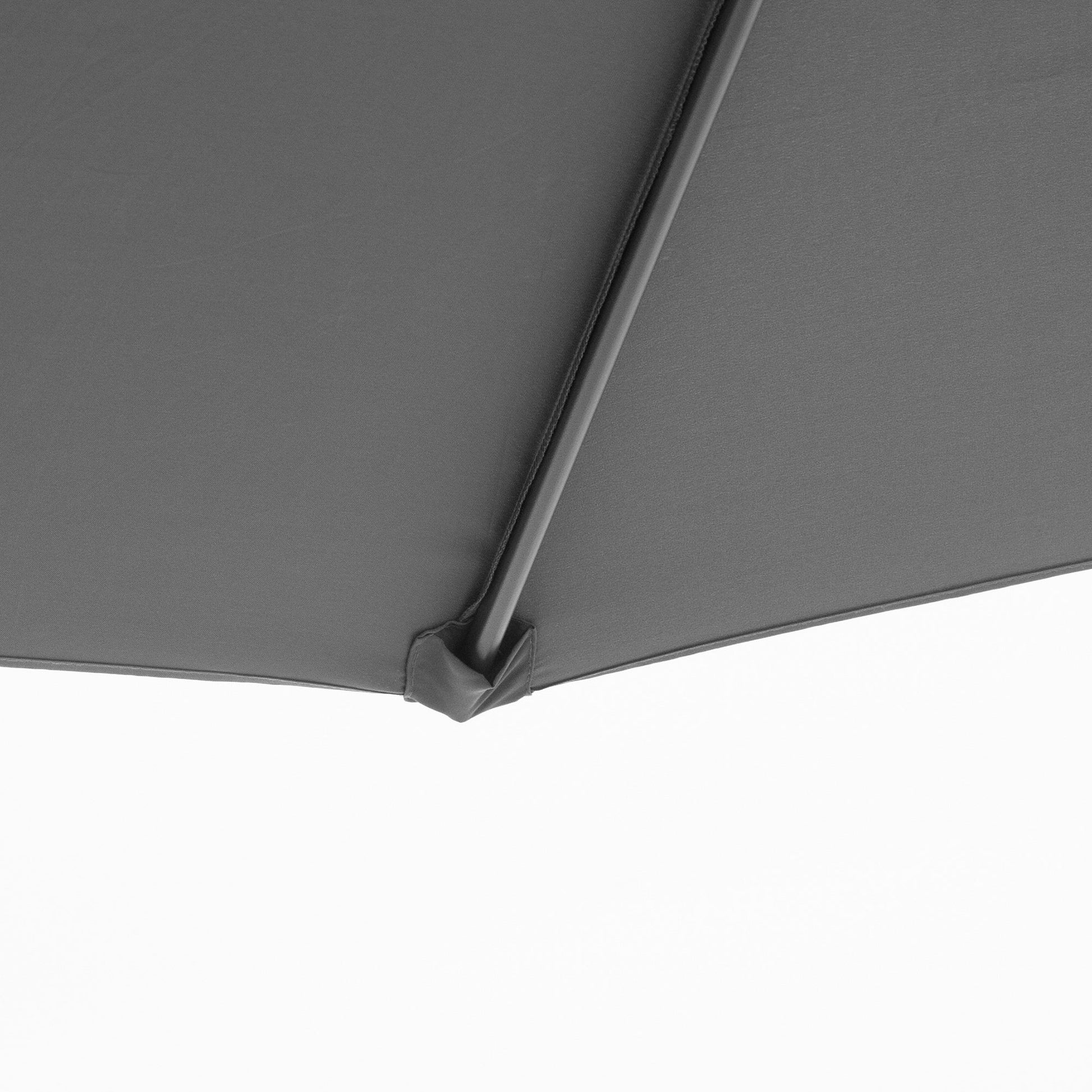 10ft Offset Patio Umbrella with Base, Garden Hanging Parasol with Crank, Banana Cantilever Umbrella Sun Shade, Grey