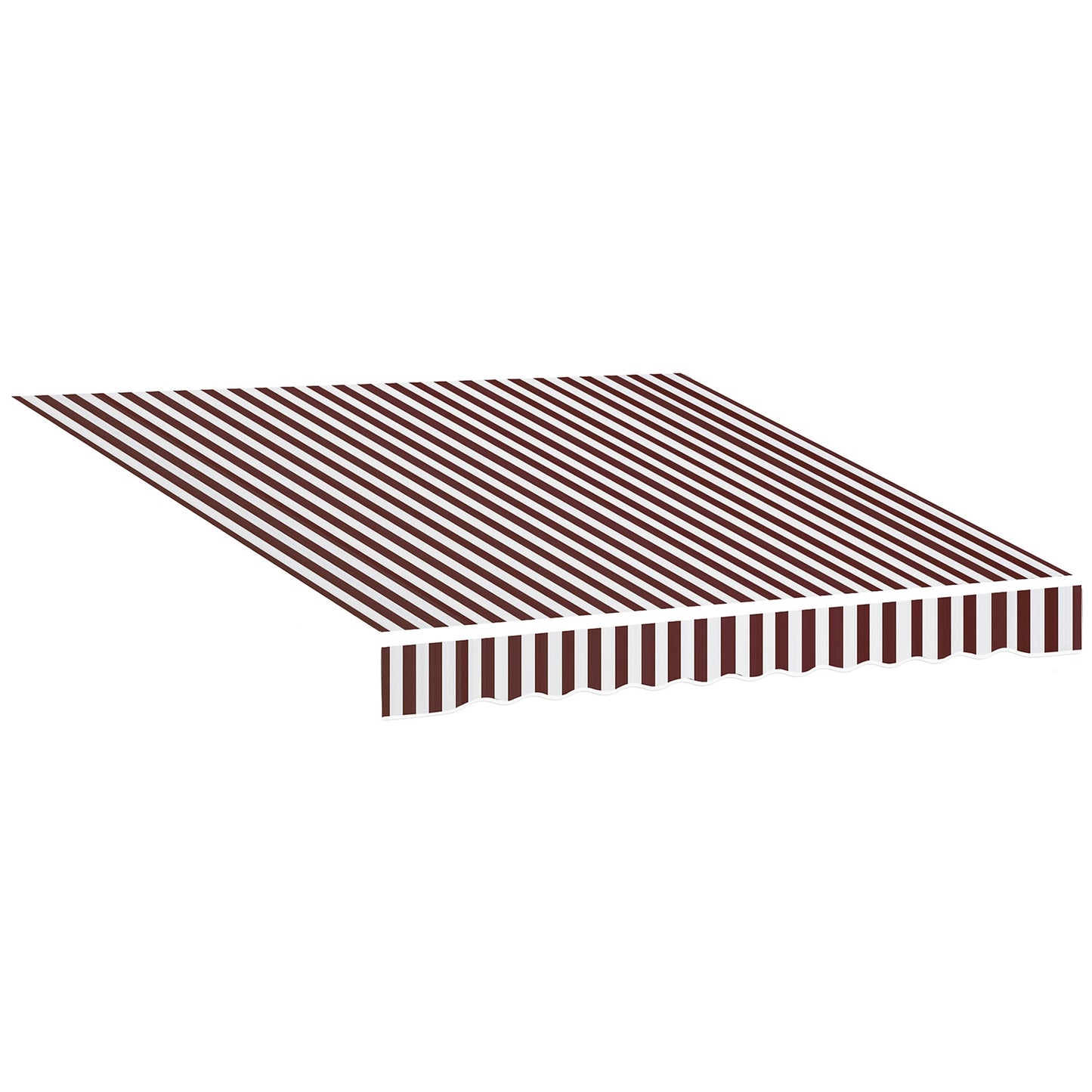 9' x 8' Retractable Awning Fabric Replacement Outdoor Sunshade Canopy Awning Cover, UV Protection, Red and White