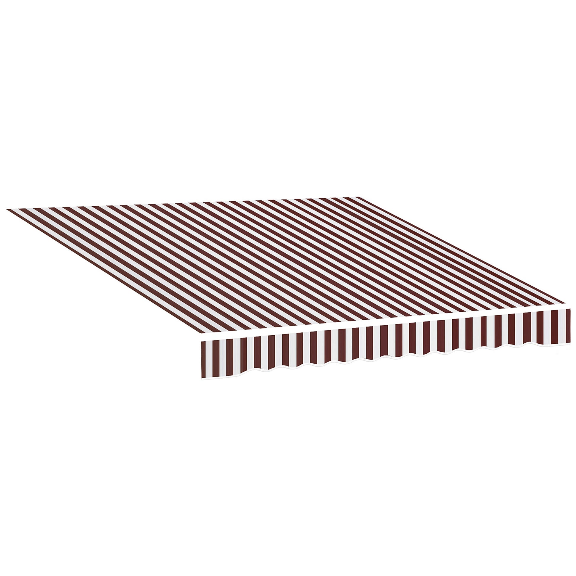 9' x 8' Retractable Awning Fabric Replacement Outdoor Sunshade Canopy Awning Cover, UV Protection, Red and White