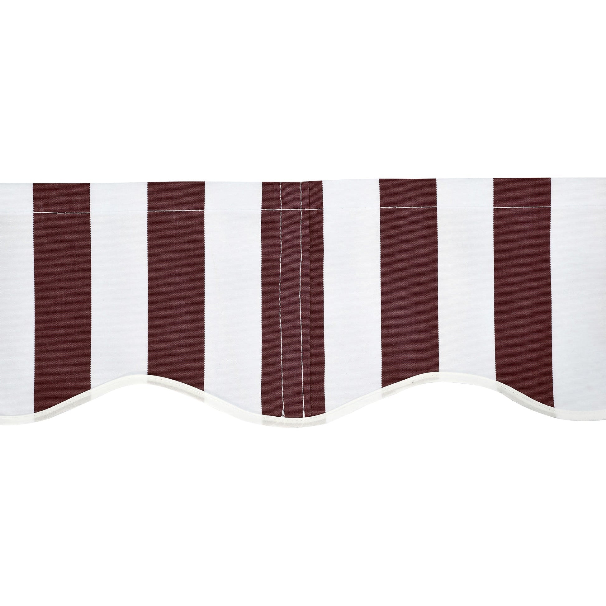9' x 8' Retractable Awning Fabric Replacement Outdoor Sunshade Canopy Awning Cover, UV Protection, Red and White