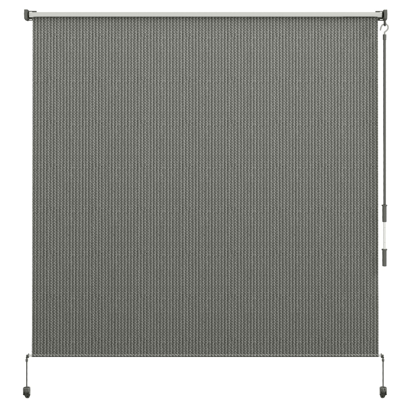 6'W x 6'H Roller Shades, Outdoor Blinds Cordless Roll Up Shade for Porch Balcony Gazebo, Dark Grey