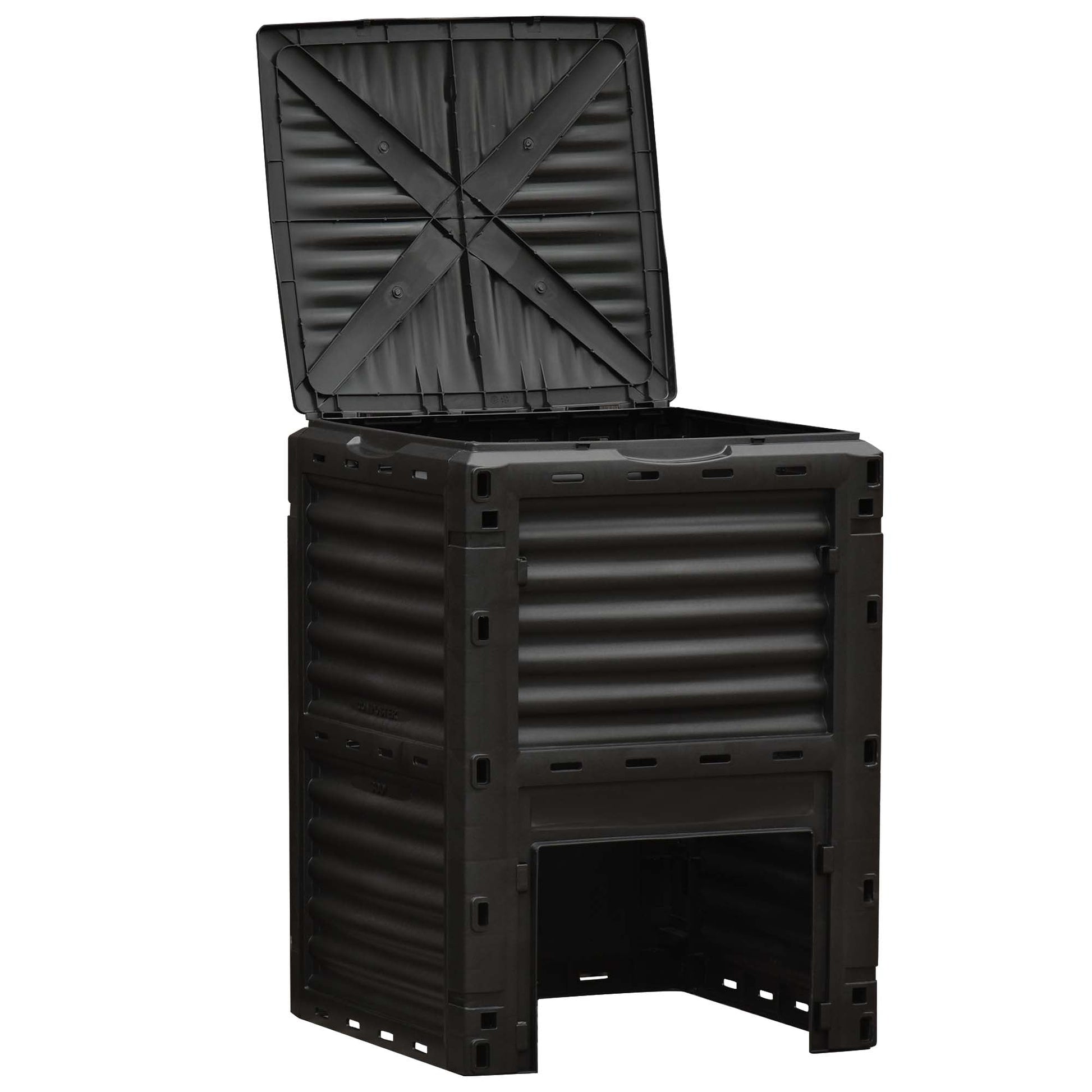 Garden Compost Bin Large Outdoor Compost Container 80 Gallon Fast Creation of Fertile Soil Aerating Compost Box, Easy Assembly, Yellow