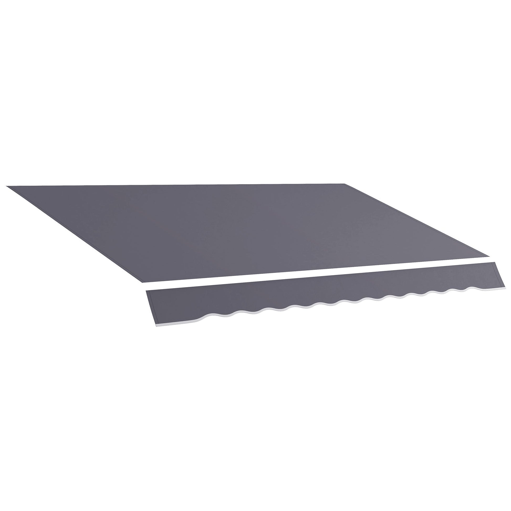 11' x 8' Retractable Awning Fabric Replacement Outdoor Sunshade Canopy Awning Cover, UV Protection, Grey