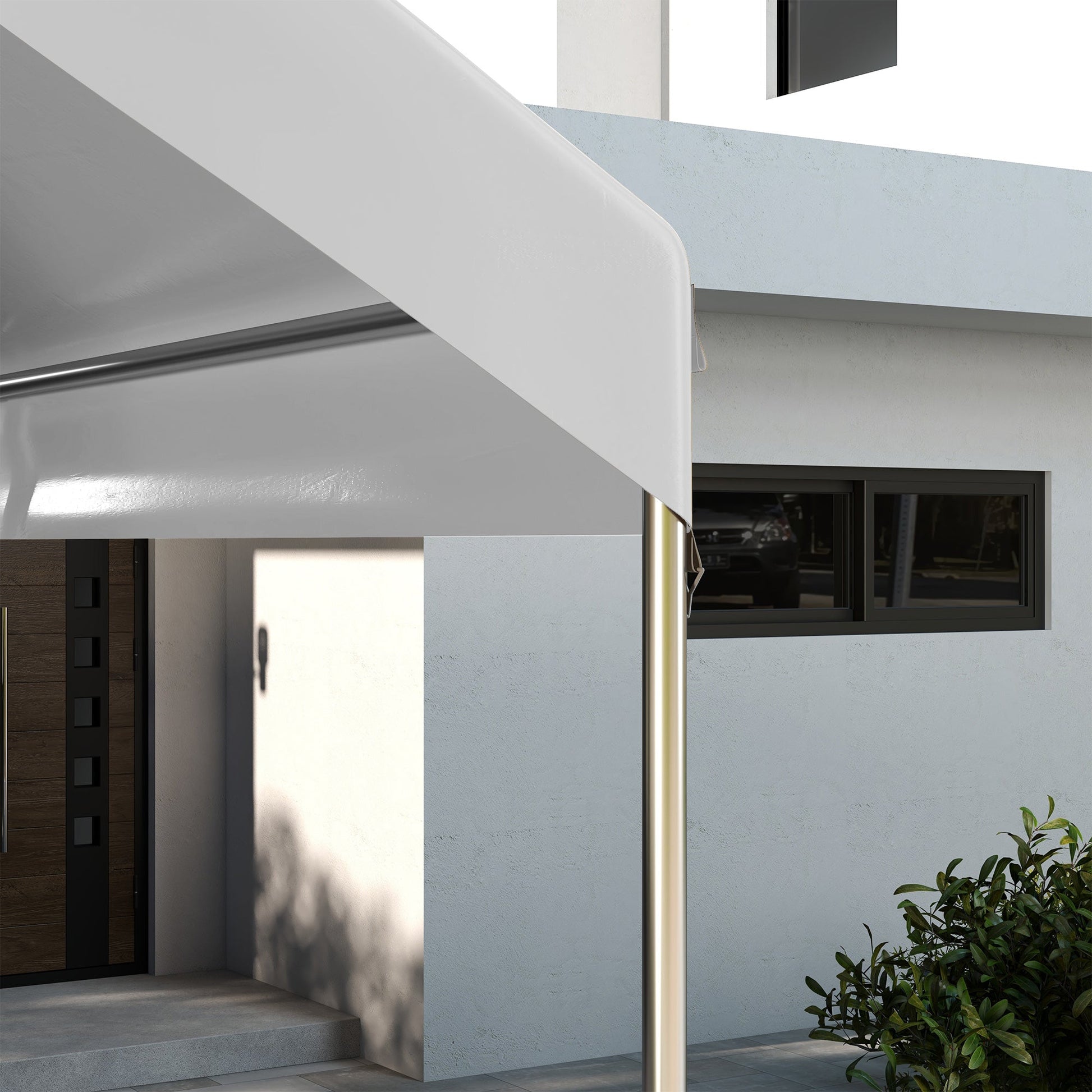 10 x 20 ft Carport Replacement Canopy, UV Resistant Garage Car Cover with Ball Bungee Cords, White, (Only Cover)