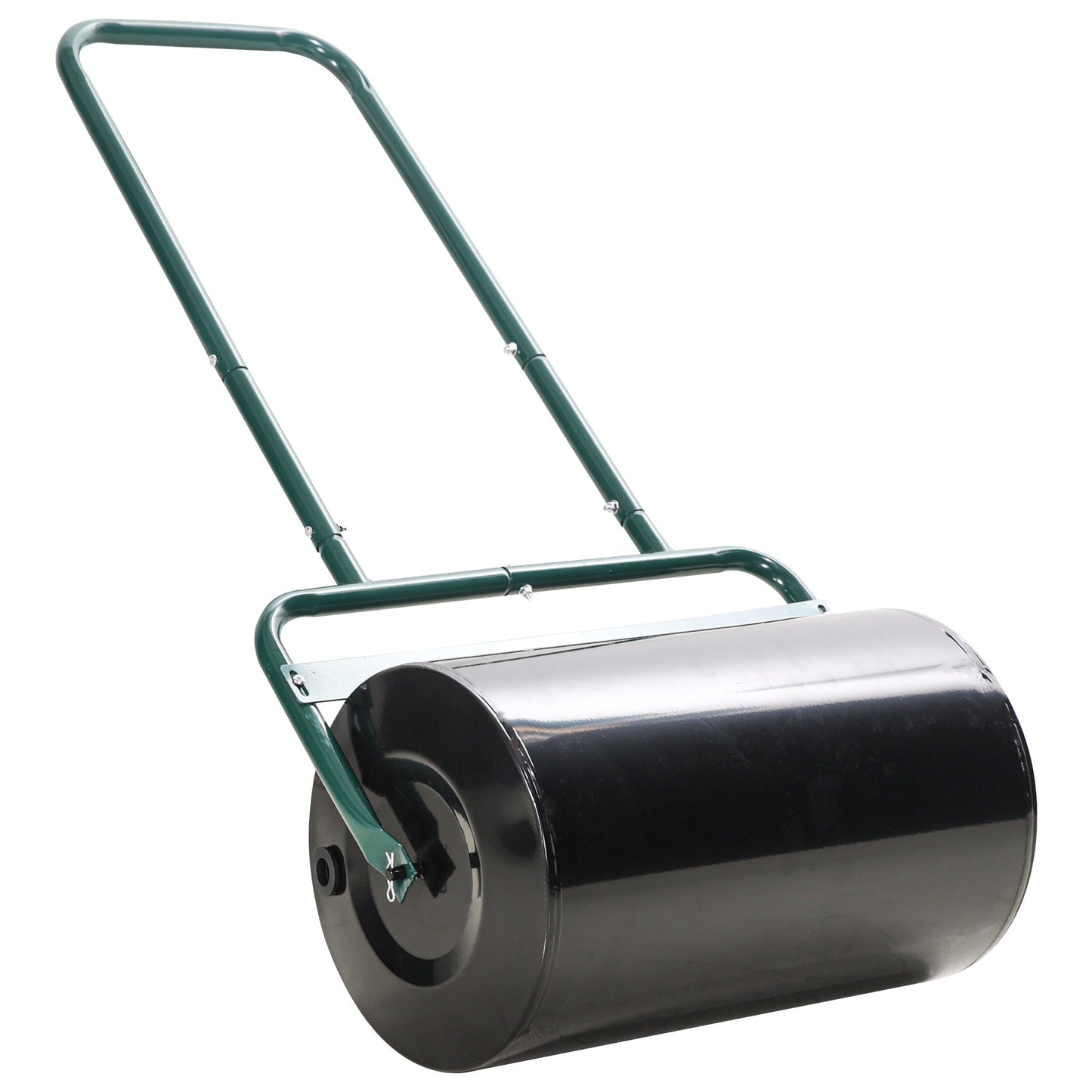20" Push/Tow Behind Lawn Roller, Heavy Duty Sod Drum Roller Filled with 11 Gal Water/136 Lbs Sand, Grass Flattener for Yard, Patio, Park, Green