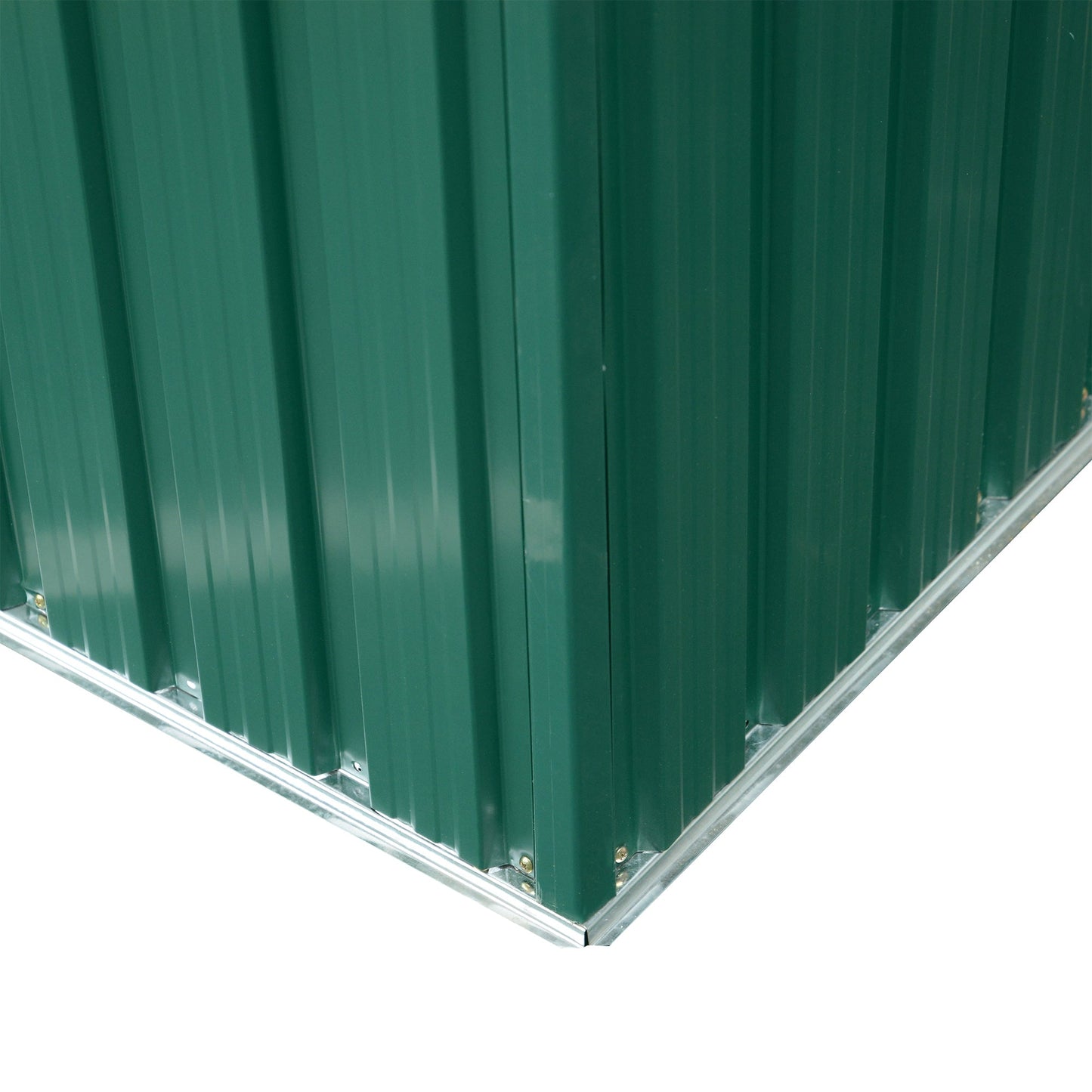 8.5' x 6' Garden Storage Shed with Skylight, Metal Outdoor Shed Tool House with Double Doors for Patio Yard, Dark Green
