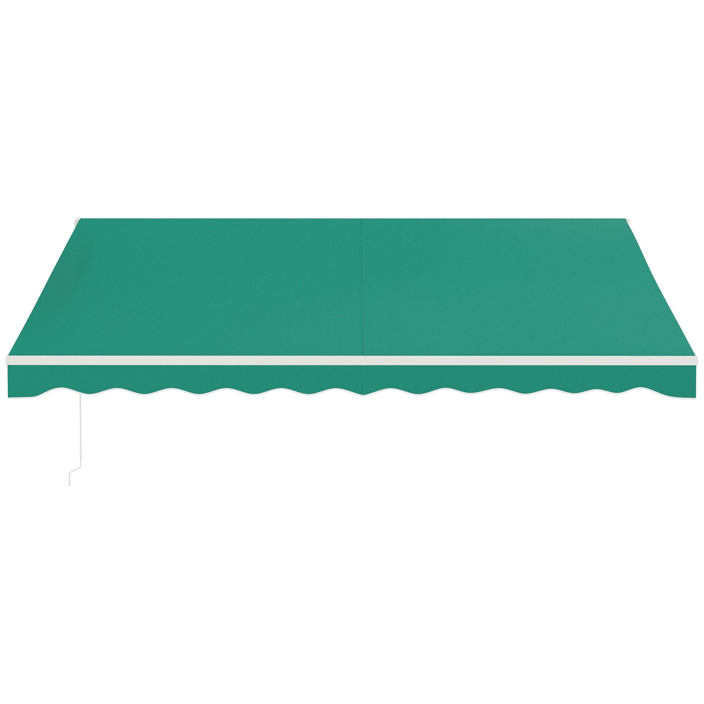 13' x 10' Electric Awning, Retractable Awning Sun Shade Shelter with Remote Controller, Manual Crank Handle and Aluminum Frame, for Deck, Balcony, Yard, Green