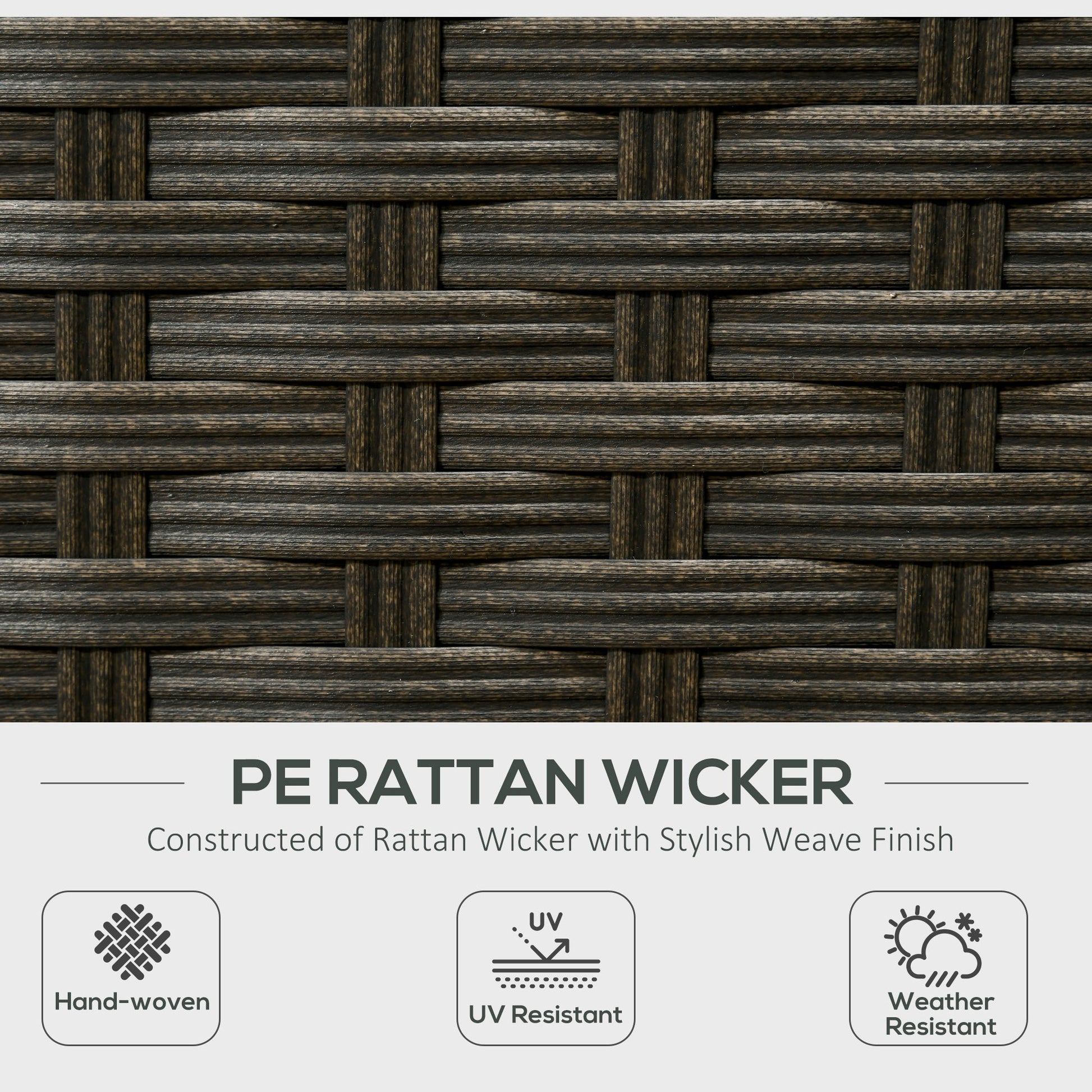 6 Pieces Rattan Patio Furniture Set, 5 Seater Sectional Outdoor Furniture with Wicker Corner Sofa and Wood-Plastic Coffee Table for Deck, Porch, Garden, Light Grey