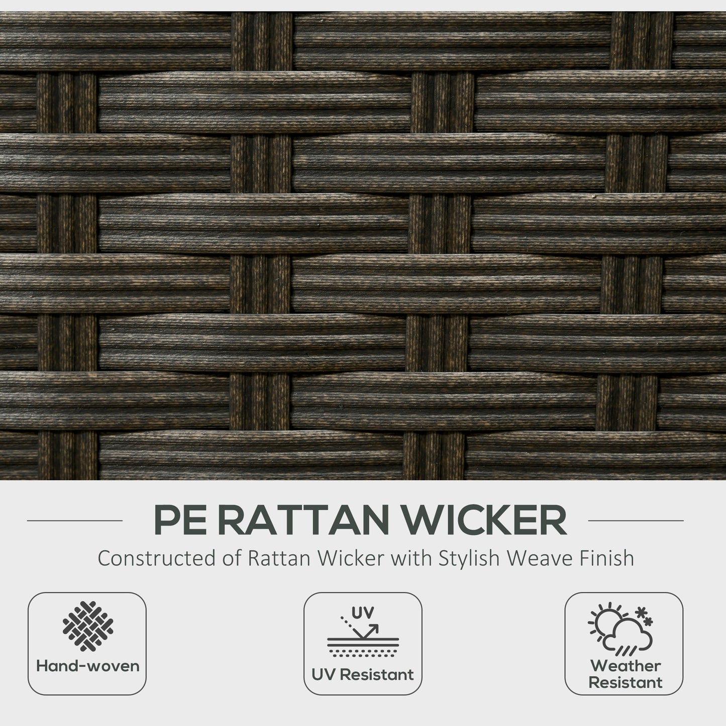 6 Pieces Rattan Patio Furniture Set, 5 Seater Sectional Outdoor Furniture with Wicker Corner Sofa and Wood-Plastic Coffee Table for Deck, Porch, Garden, Light Grey