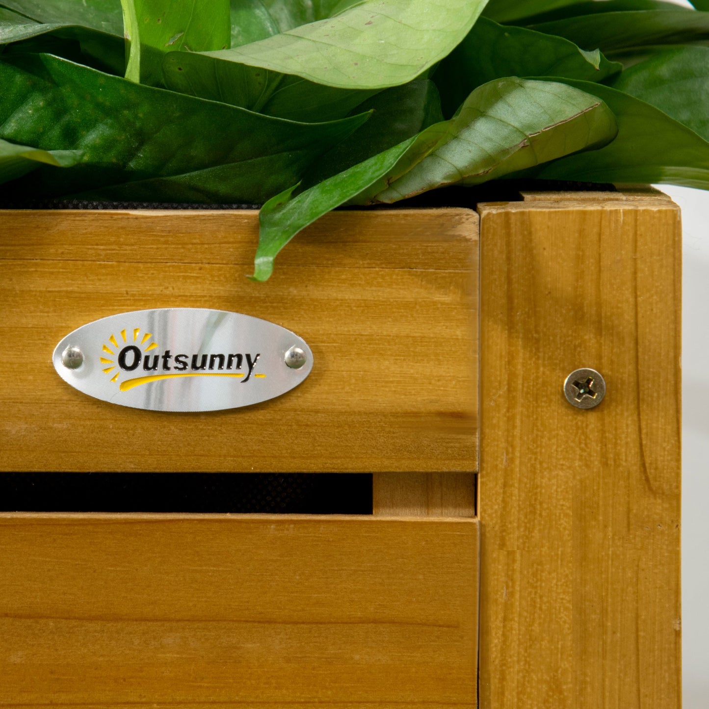 Raised Garden Bed with Folding Side Table, Elevated Wood Planter Box for Flowers, Herbs and Vegetables, Use for Patio, Backyard, Balcony