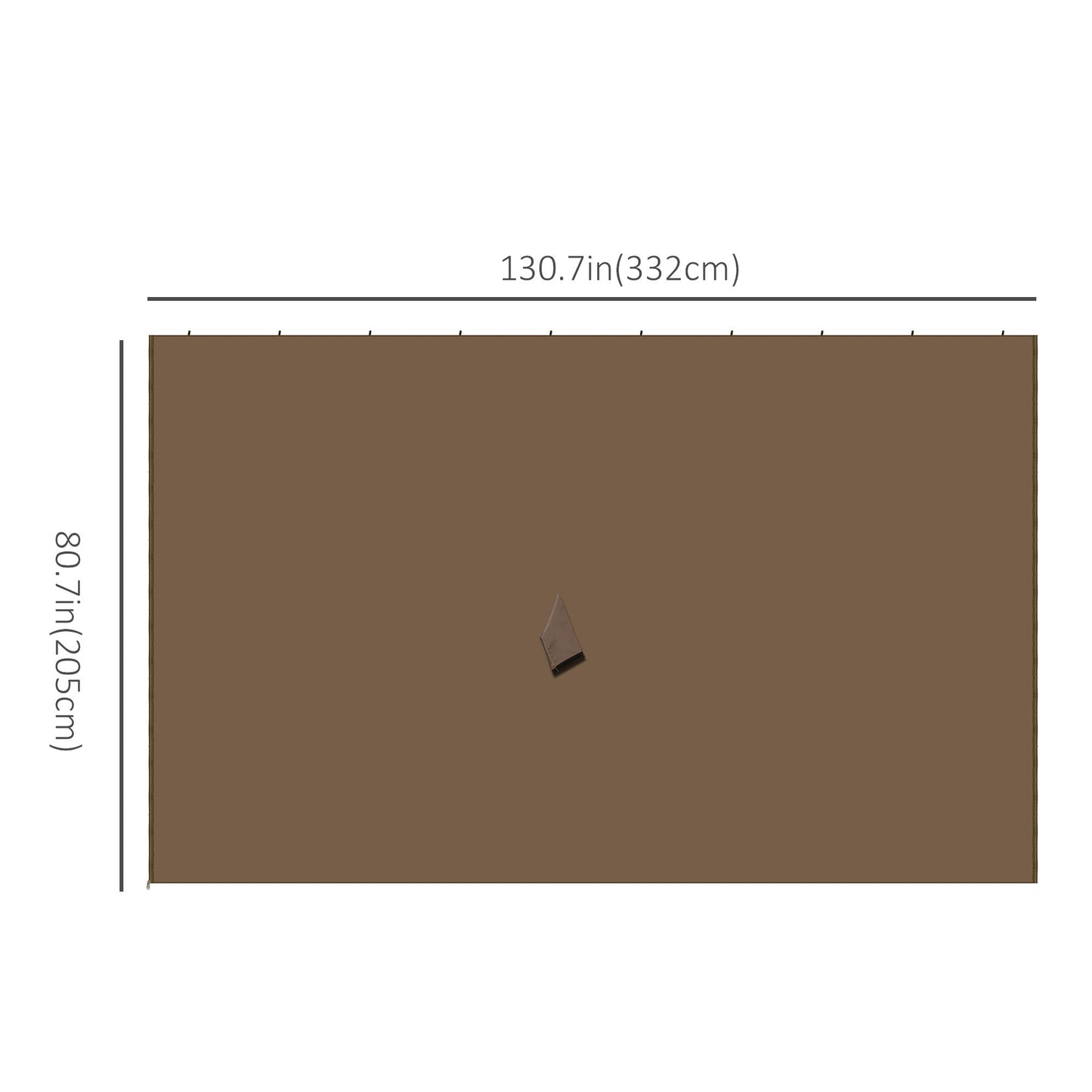 10' x 12' Universal Gazebo Sidewall Set with 4 Panels, Hooks/C-Rings Included for Pergolas & Cabanas, Brown