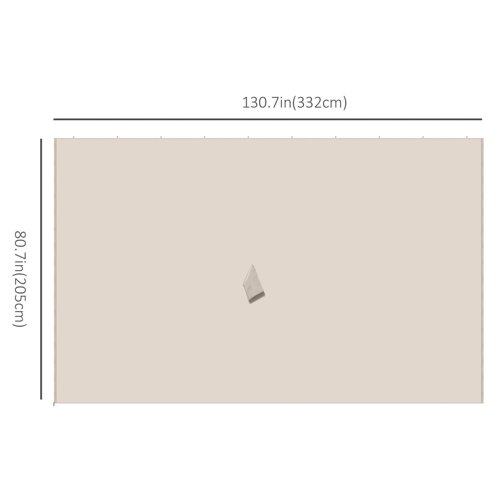 10' x 12' Universal Gazebo Sidewall Set with 4 Panels, Hooks/C-Rings Included for Pergolas & Cabanas, Beige