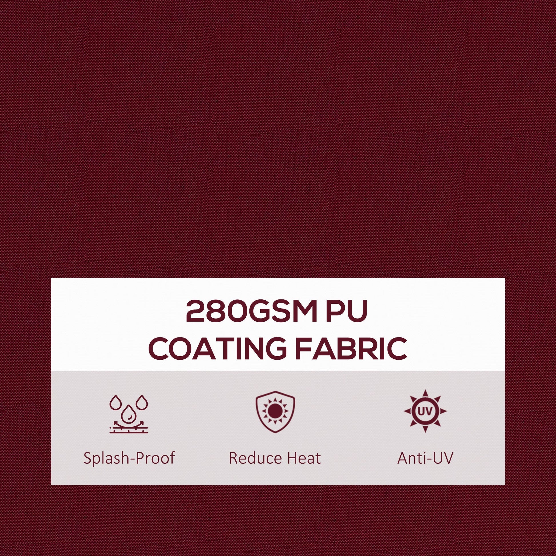  13' x 10' Retractable Awning, Patio Awning Sunshade Shelter with Manual Crank Handle, 280gsm UV Resistant Fabric and Aluminum Frame, for Balcony, Yard, Wine Red