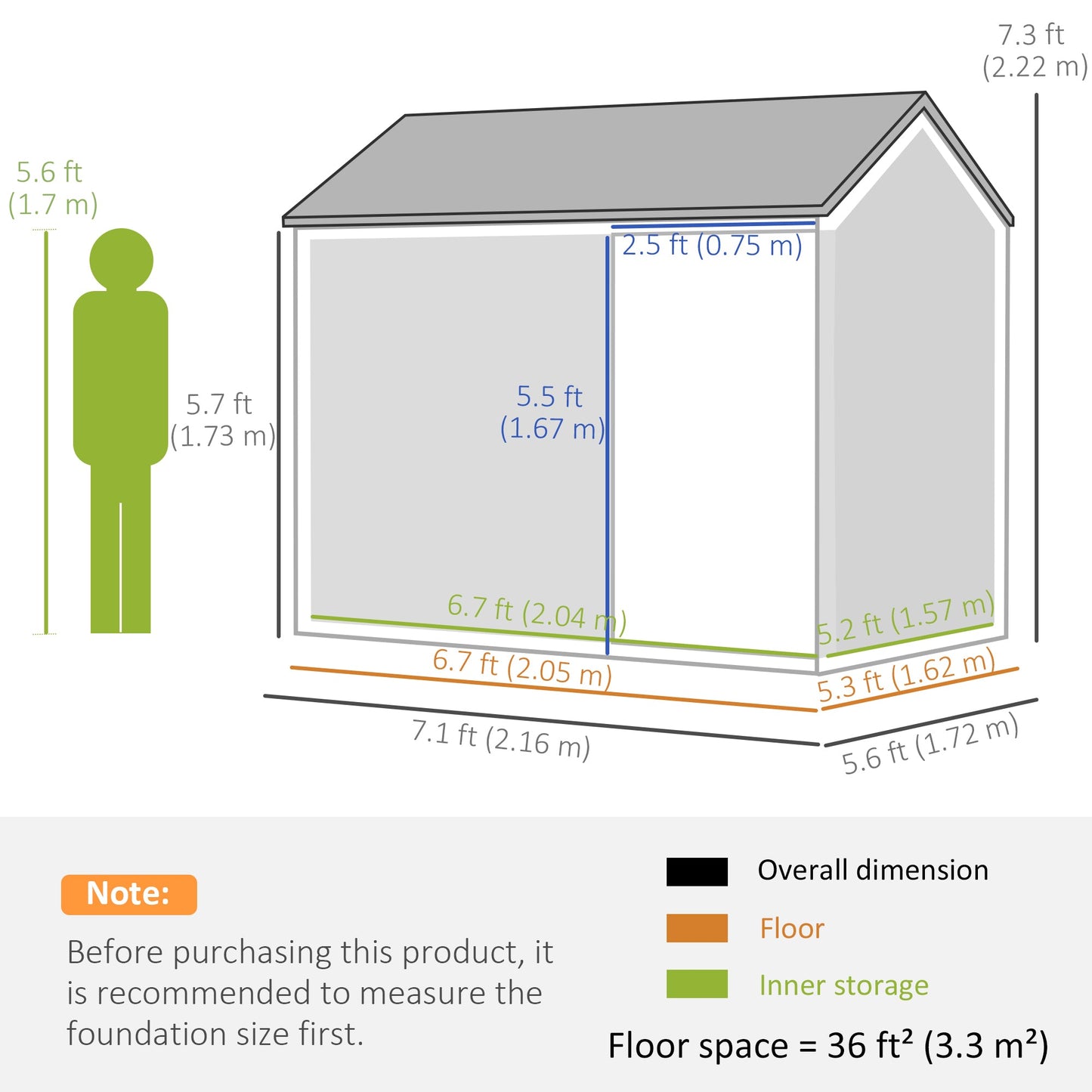 7' x 5.5' Outdoor Storage Shed, Metal Garden Shed Storage House with Window, Lockable Door, Vents, for Backyard, Patio, Lawn, Dark Grey