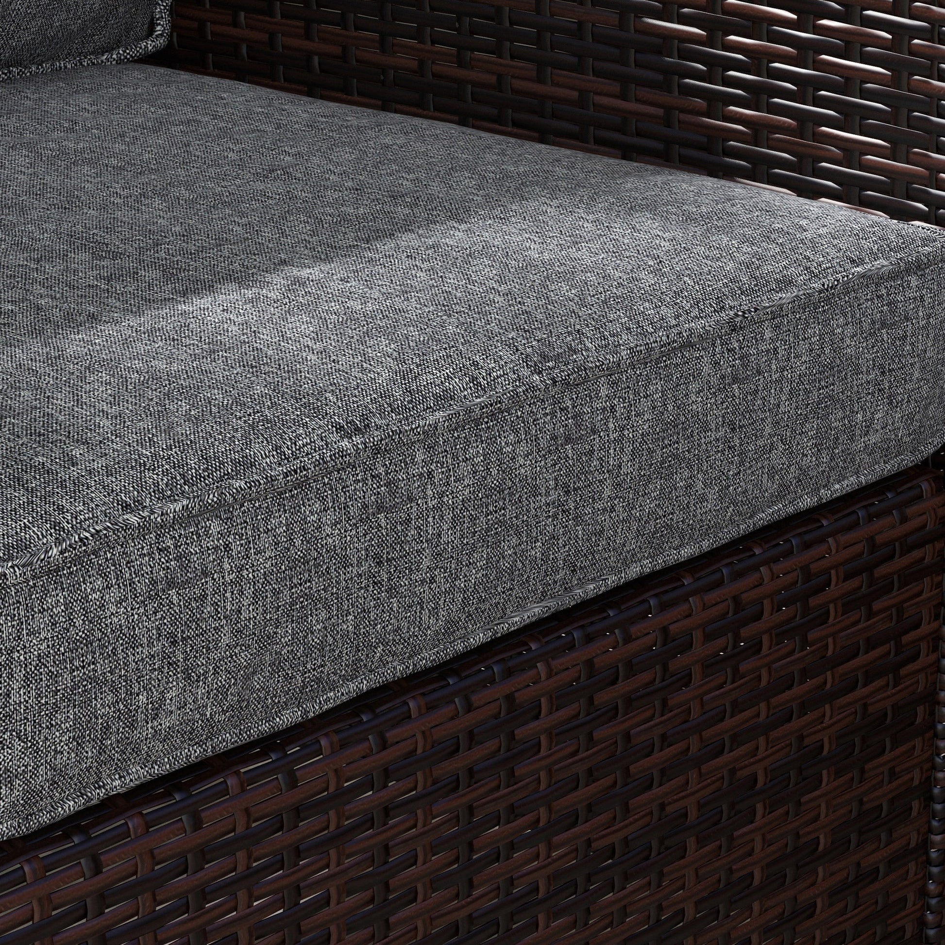 4-Piece Patio Chair Cushions Pillows with Backrest, Seat Replacement Patio Cushions Set for Indoor Outdoor Garden Furniture, Grey