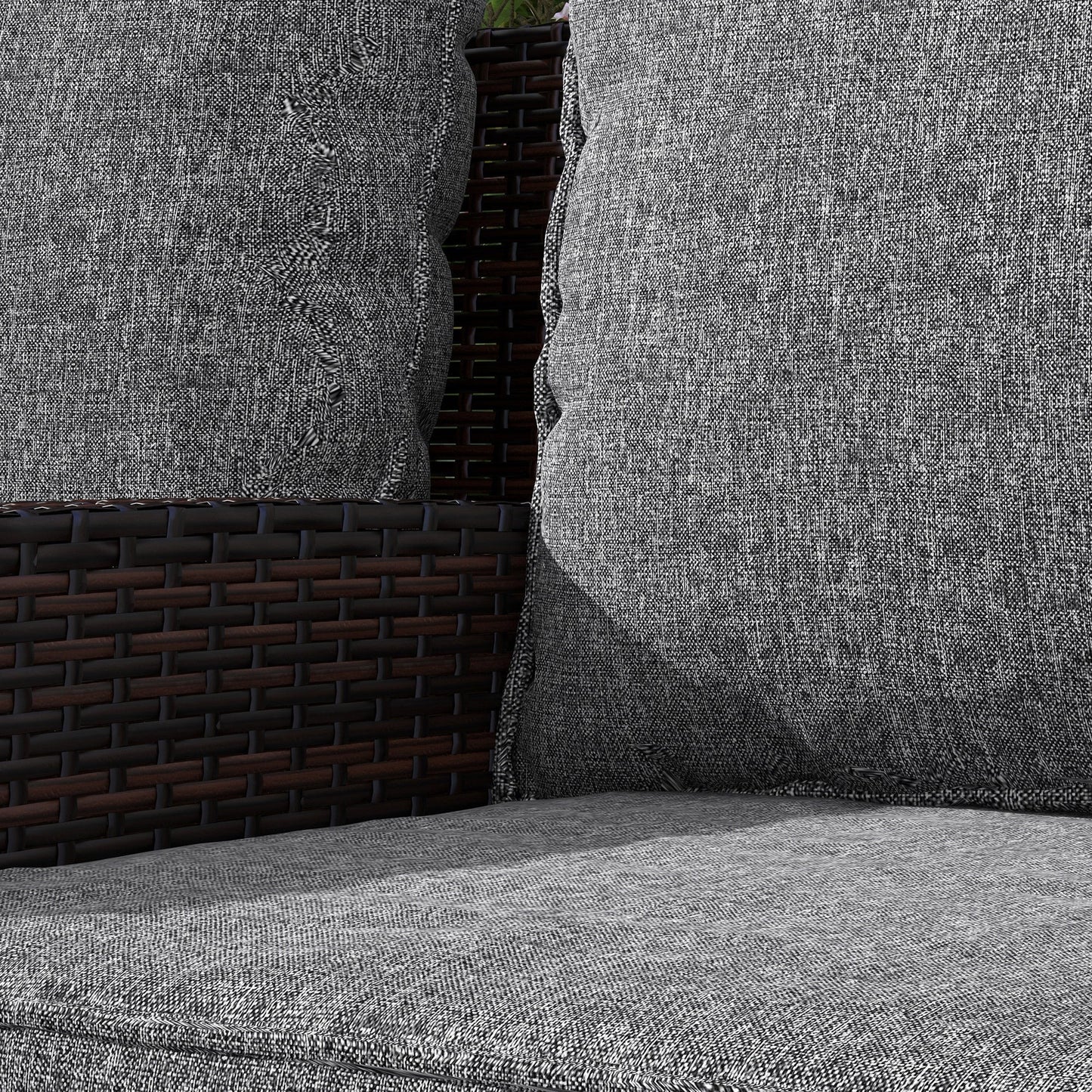 4-Piece Patio Chair Cushions Pillows with Backrest, Seat Replacement Patio Cushions Set for Indoor Outdoor Garden Furniture, Grey