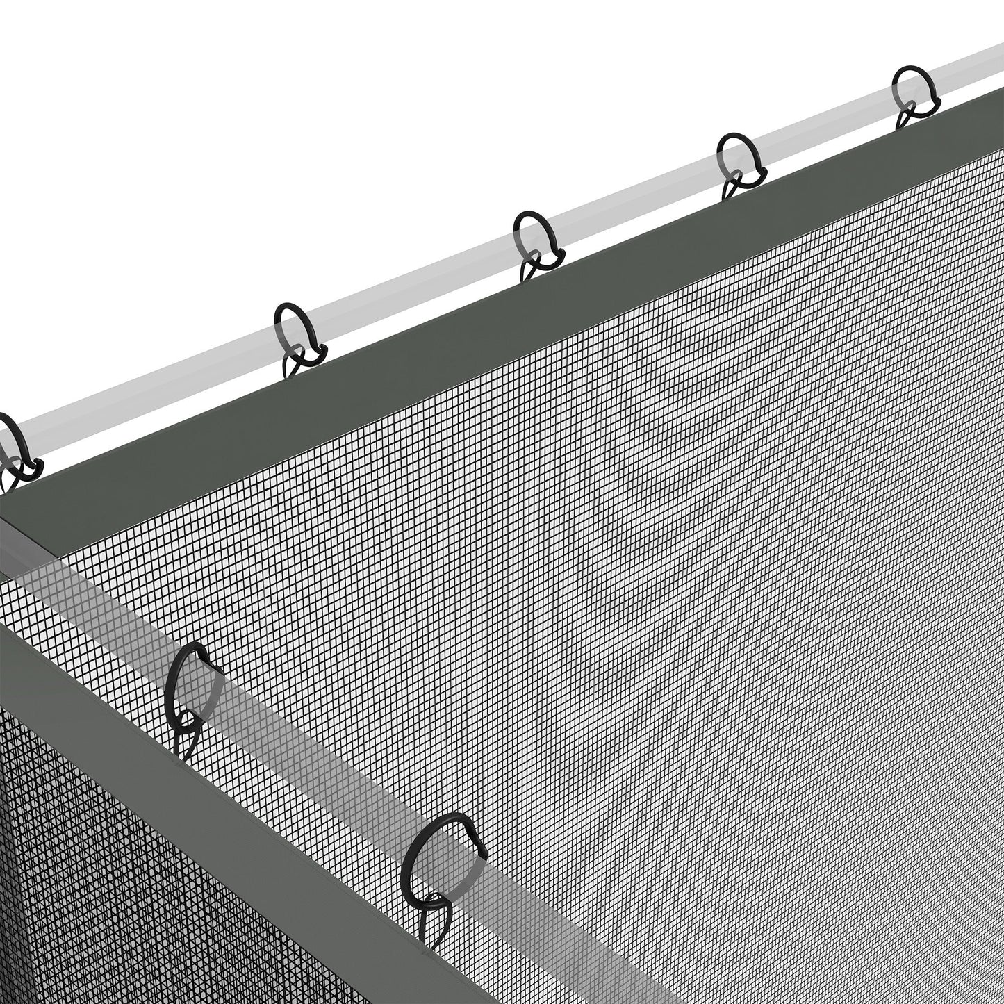 Replacement Mosquito Netting for Gazebo 10' x 13' Black Screen Walls for Canopy with Zippers for Parties and Outdoor Activities, Dark Grey