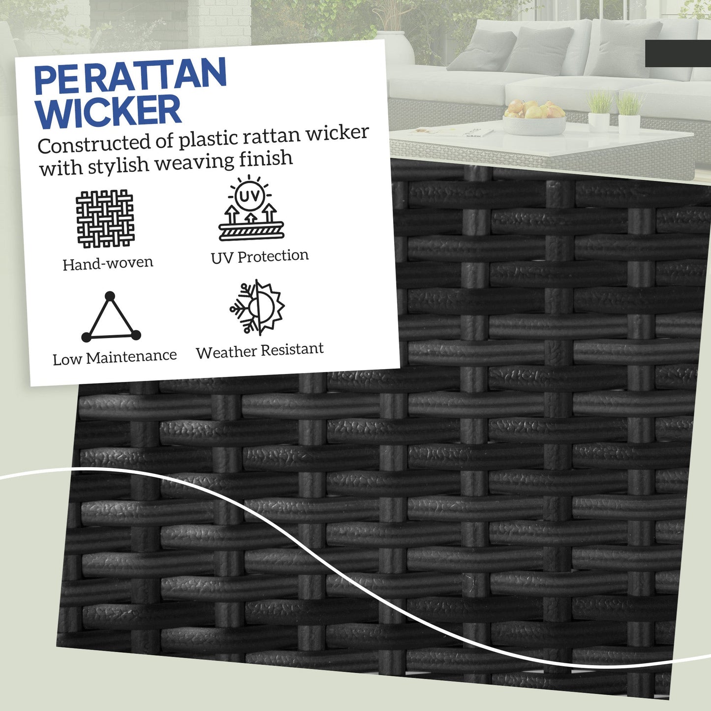 2 Pieces Wicker Outdoor Ottoman with Storage, PE Rattan Patio Storage Ottoman with Removable Cushion, Square Outdoor Footstool Seating, Footrest and Side Table, Light Grey