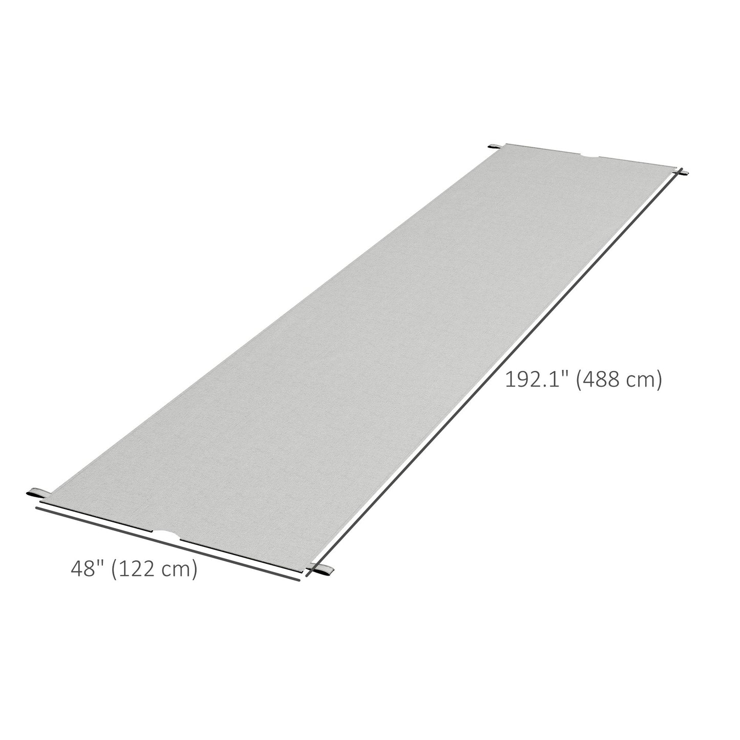 2 Pcs 16 x 4ft Pergola Canopy Replacement, UV Protection Pergola Shade Cover, Easy to Install, for 10 x 10ft Pergola, Light Grey