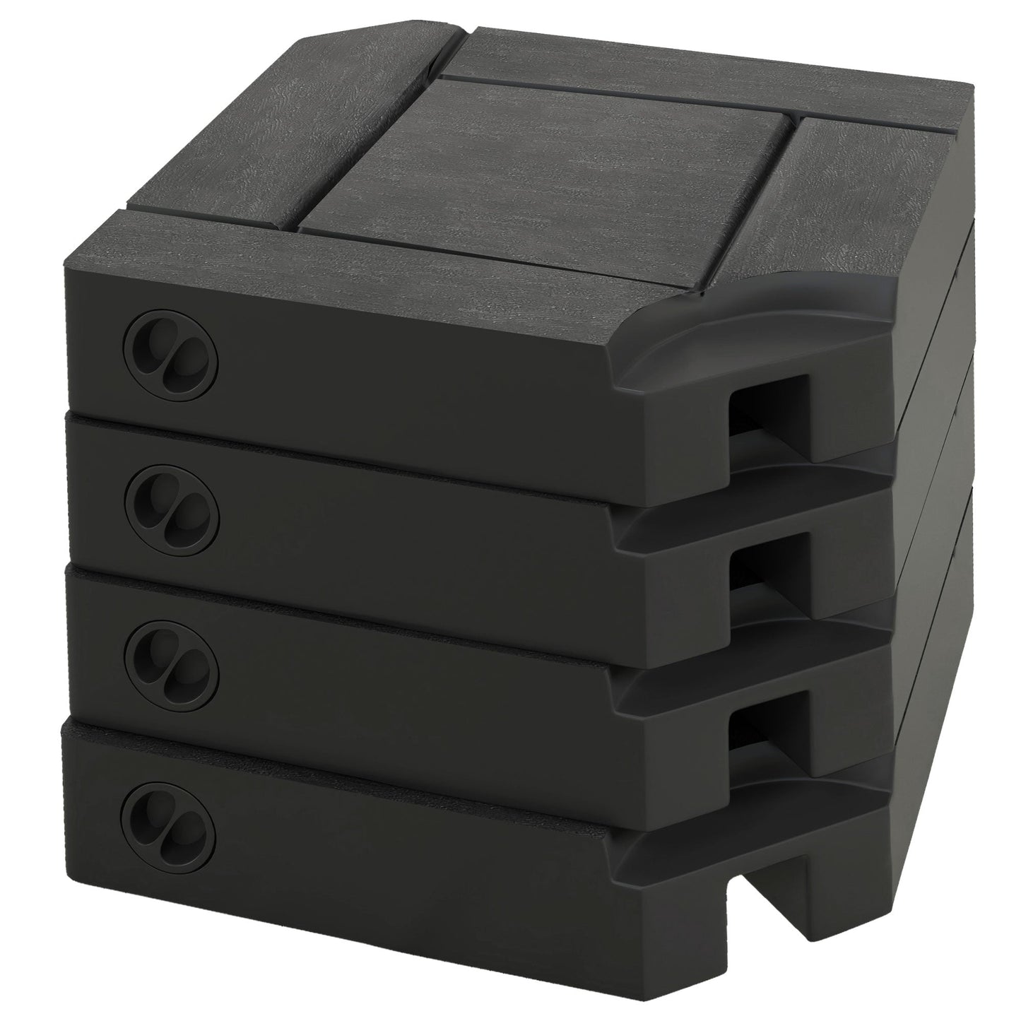 4PCs Cantilever Umbrella Base Weights for Offset Parasol, HDPE Water or Sand Filled Patio Umbrella Weights for Cross Base Stand with Built-in Handles, Black
