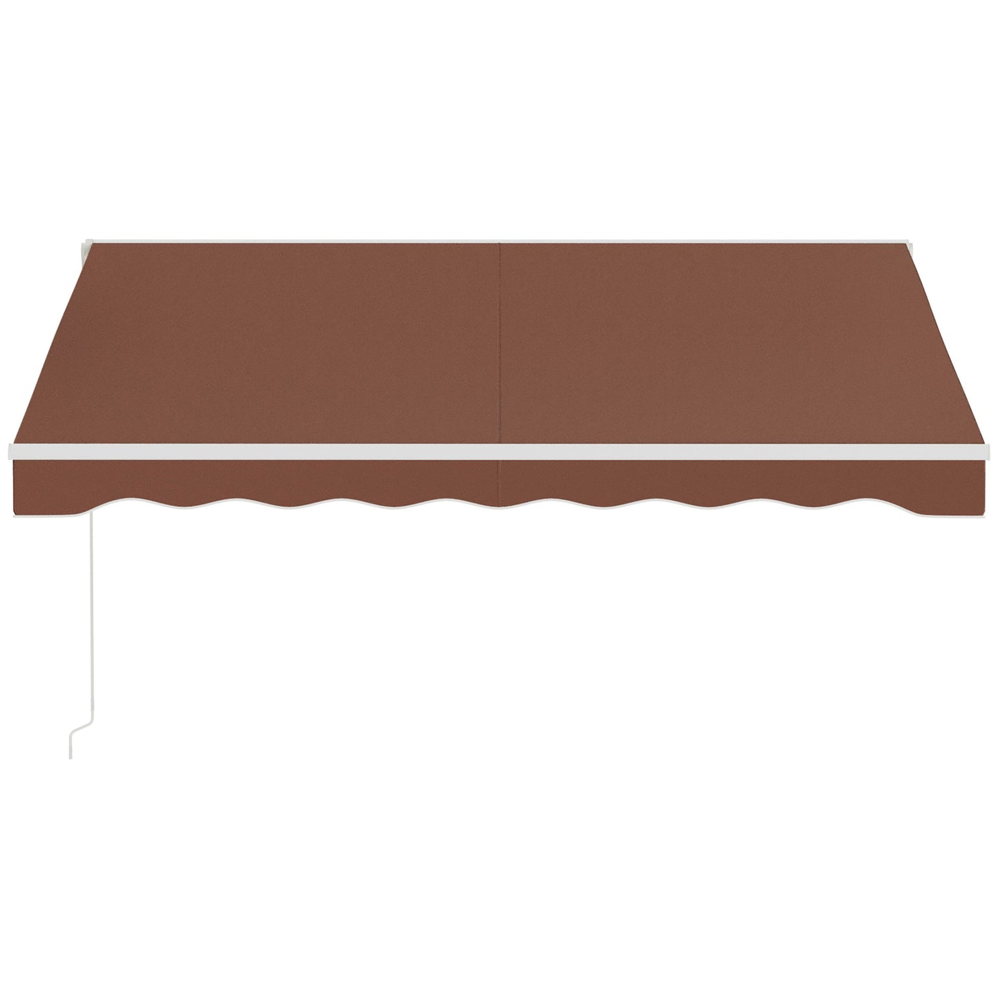 10' x 8' Electric Awning, Retractable Awning Sun Shade Shelter with Remote Controller, Manual Crank Handle and Aluminum Frame, for Deck, Balcony, Yard, Coffee