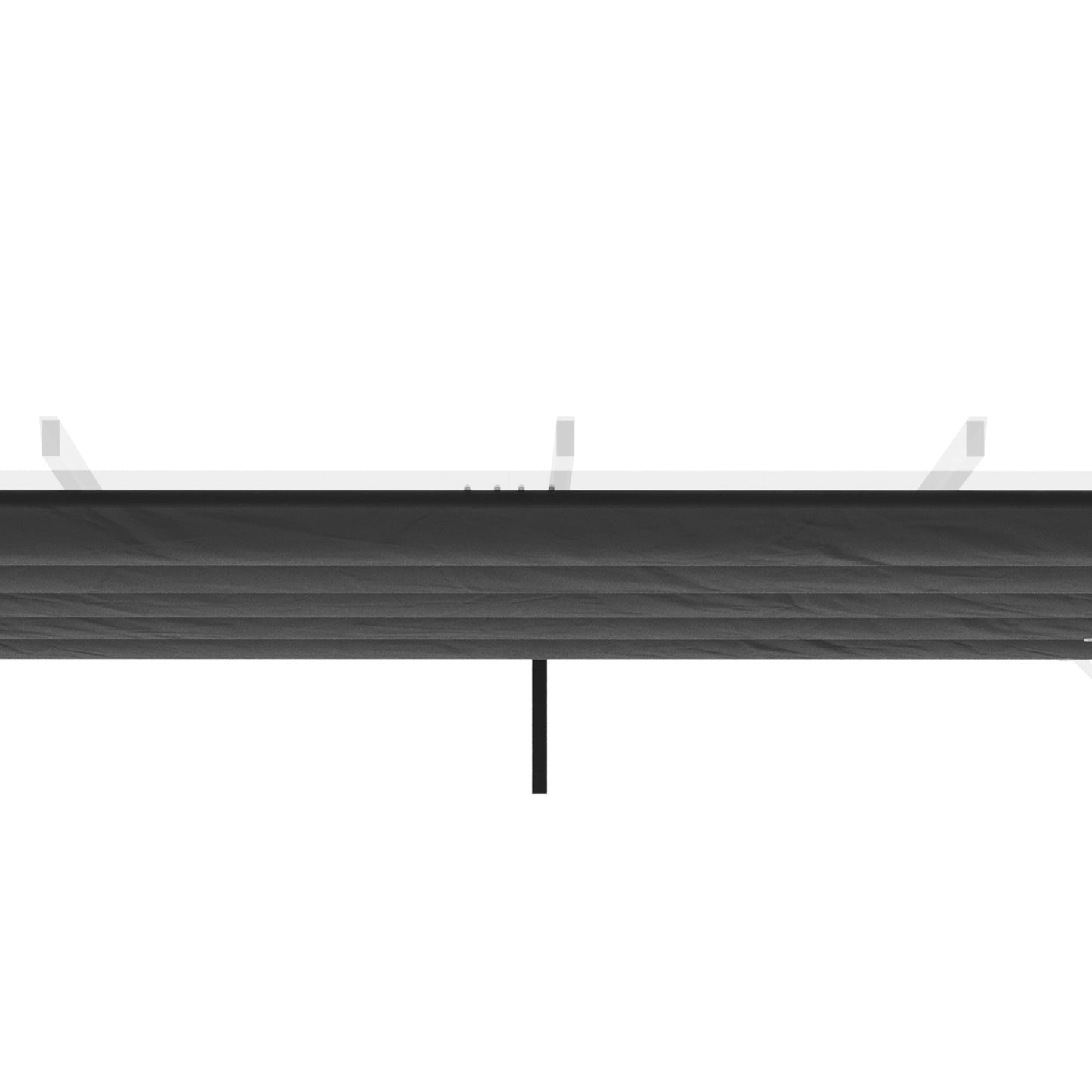 Retractable Replacement Pergola Canopy for 10' x 10' Pergola, Pergola Cover Replacement, Dark Grey